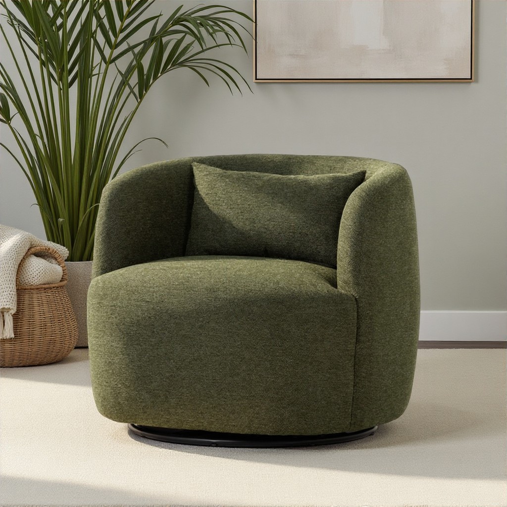 Karla Swivel Chair, Green