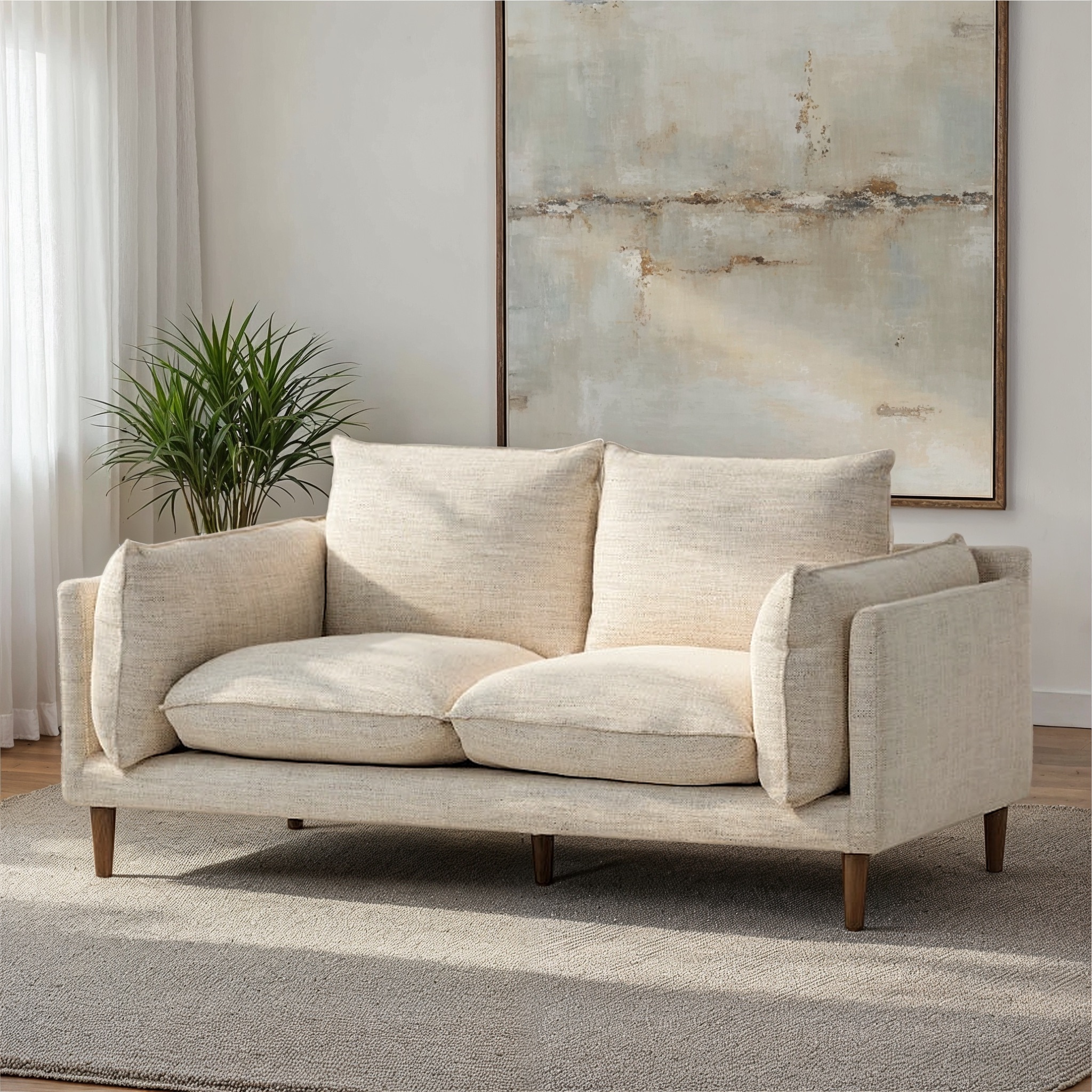 Alina 2 Seater Sofa, Ivory