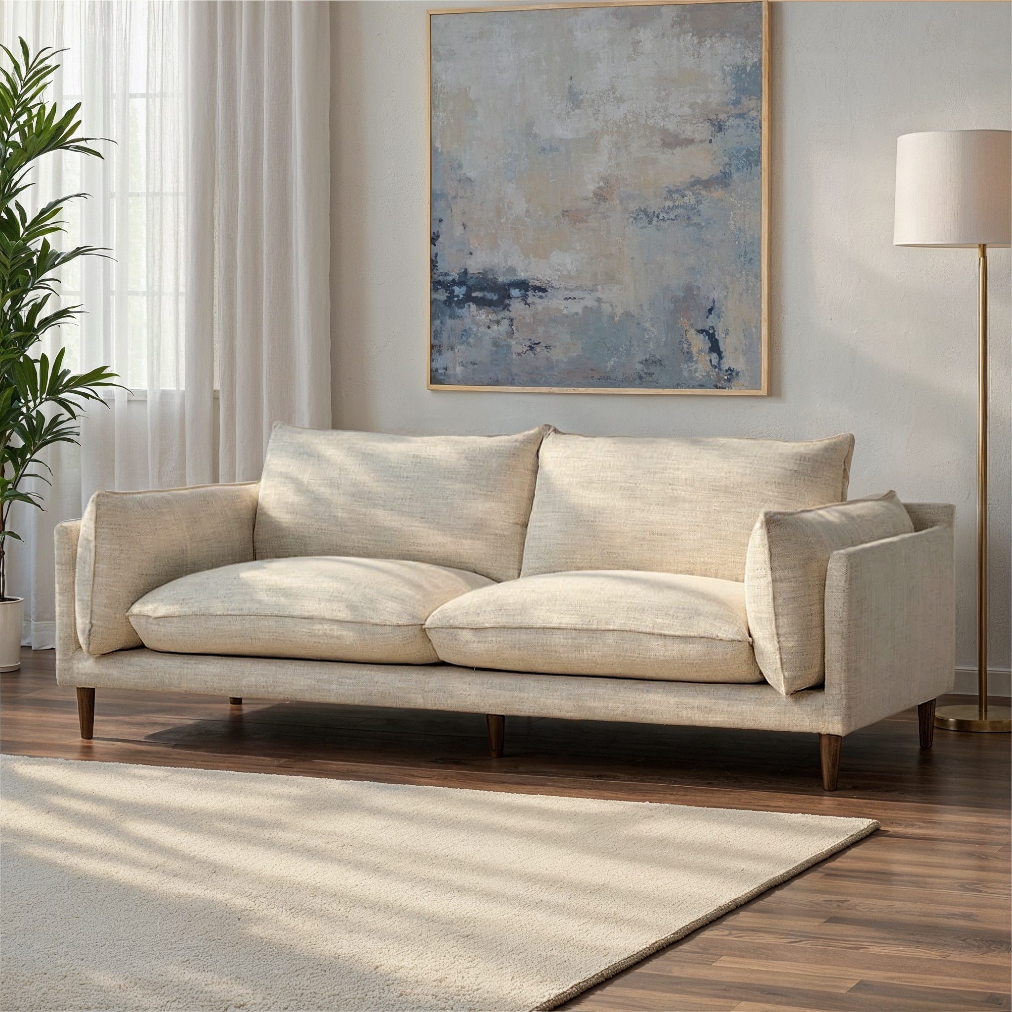 Alina 3 Seater Sofa, Ivory