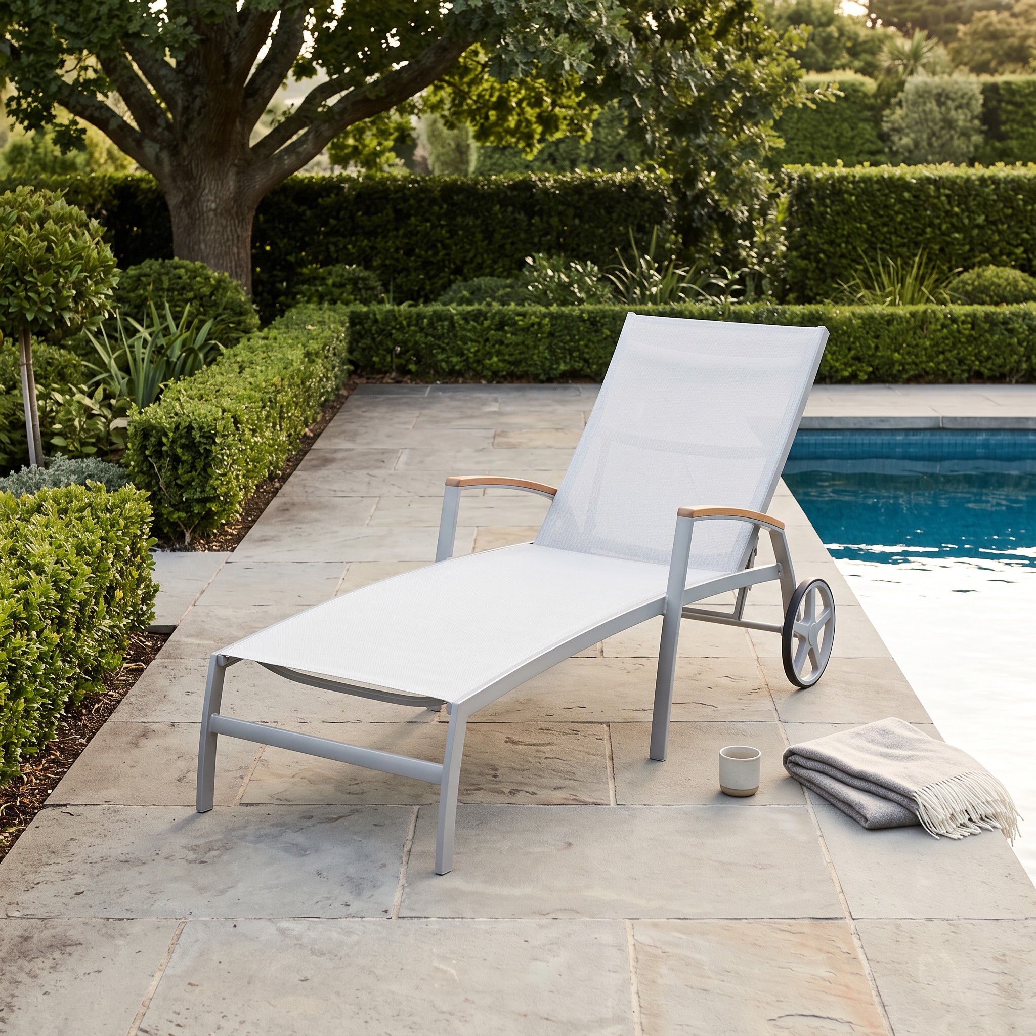 Essence Outdoor Sunlounger, Grey