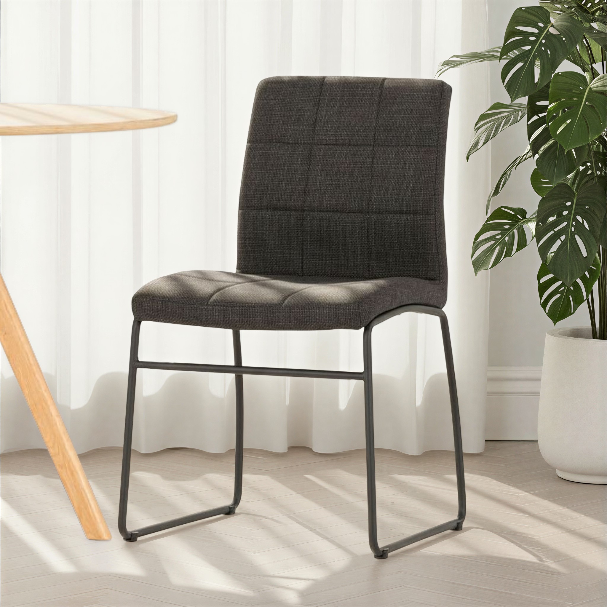 Kira Dining Chair, Charcoal