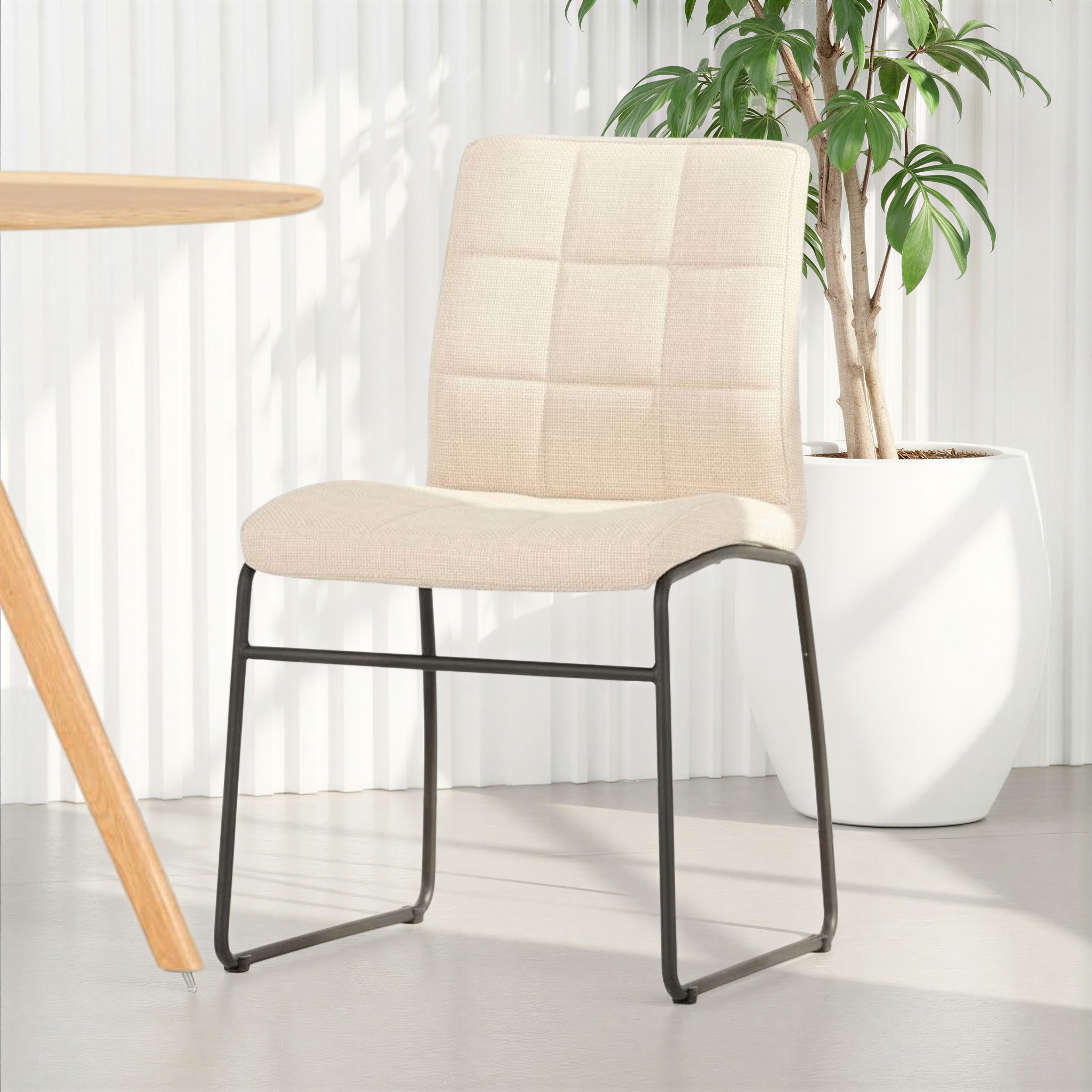 Kira Dining Chair, Beige