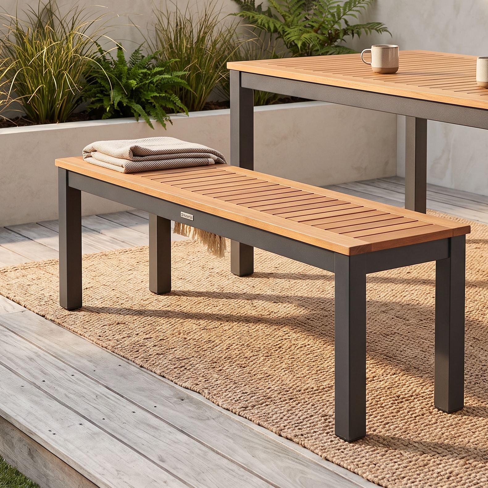 Tenerife Outdoor Bench Seat - W118, Black