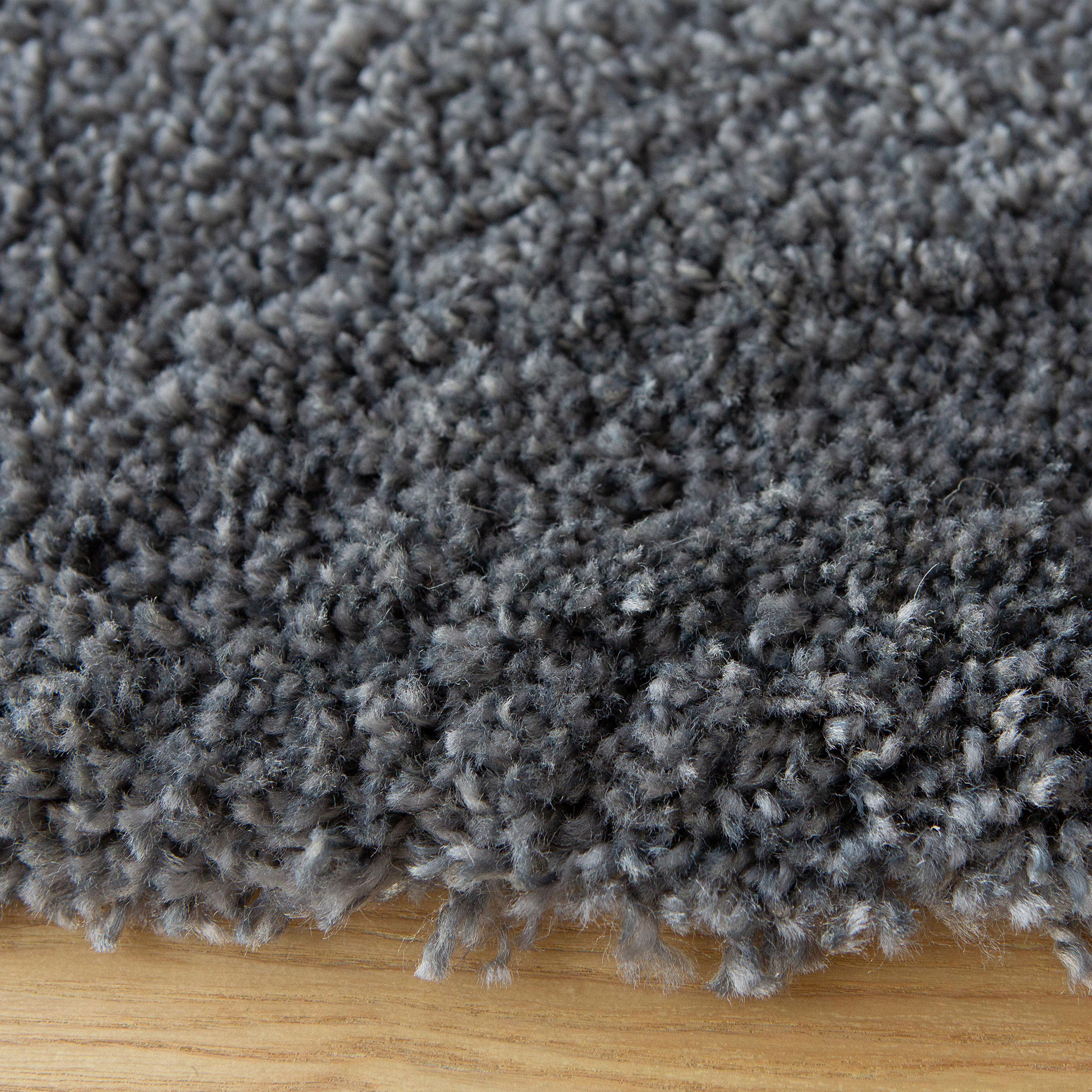 Signature Rugs Nomadic Round Rug - 200 x 200 cm, Dark Grey