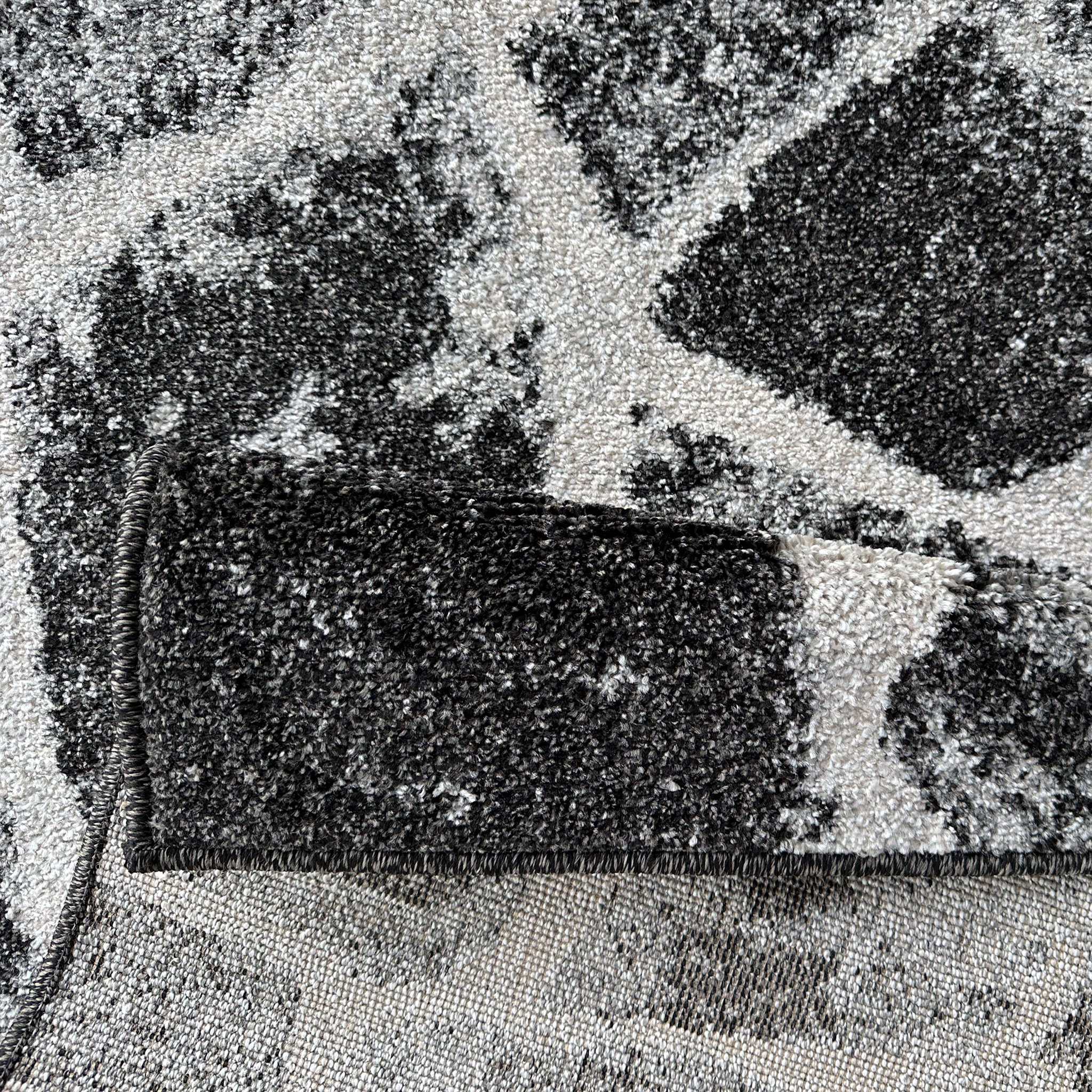 Signature Rugs Asana Stone Rug -  120 x 170 cm, Black/Grey