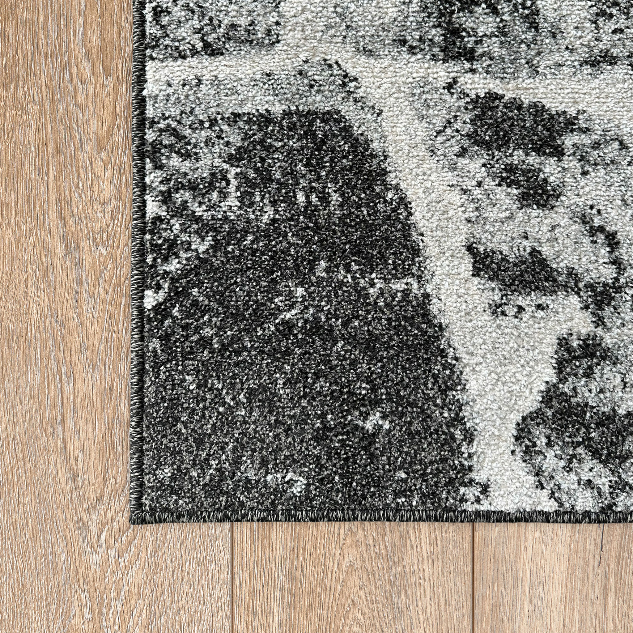 Signature Rugs Asana Stone Rug -  120 x 170 cm, Black/Grey