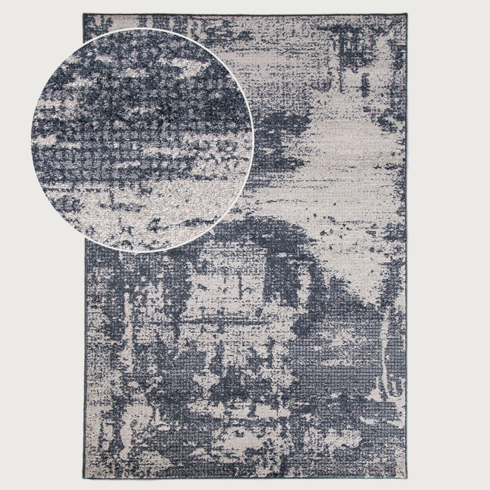 Signature Rugs Asana Vintage Rug - 120 x 170 cm, Dark Blue/Cream