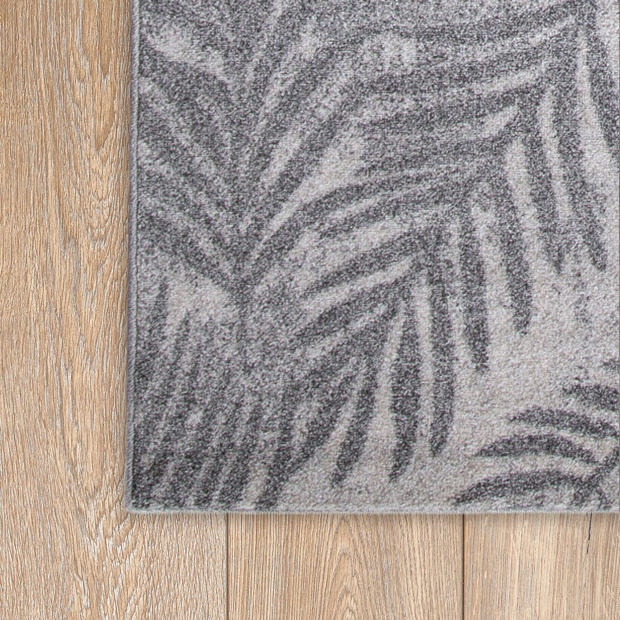 Signature Rugs Asana Botanica Rug - 200 x 300 cm, Light Grey/Dark Grey
