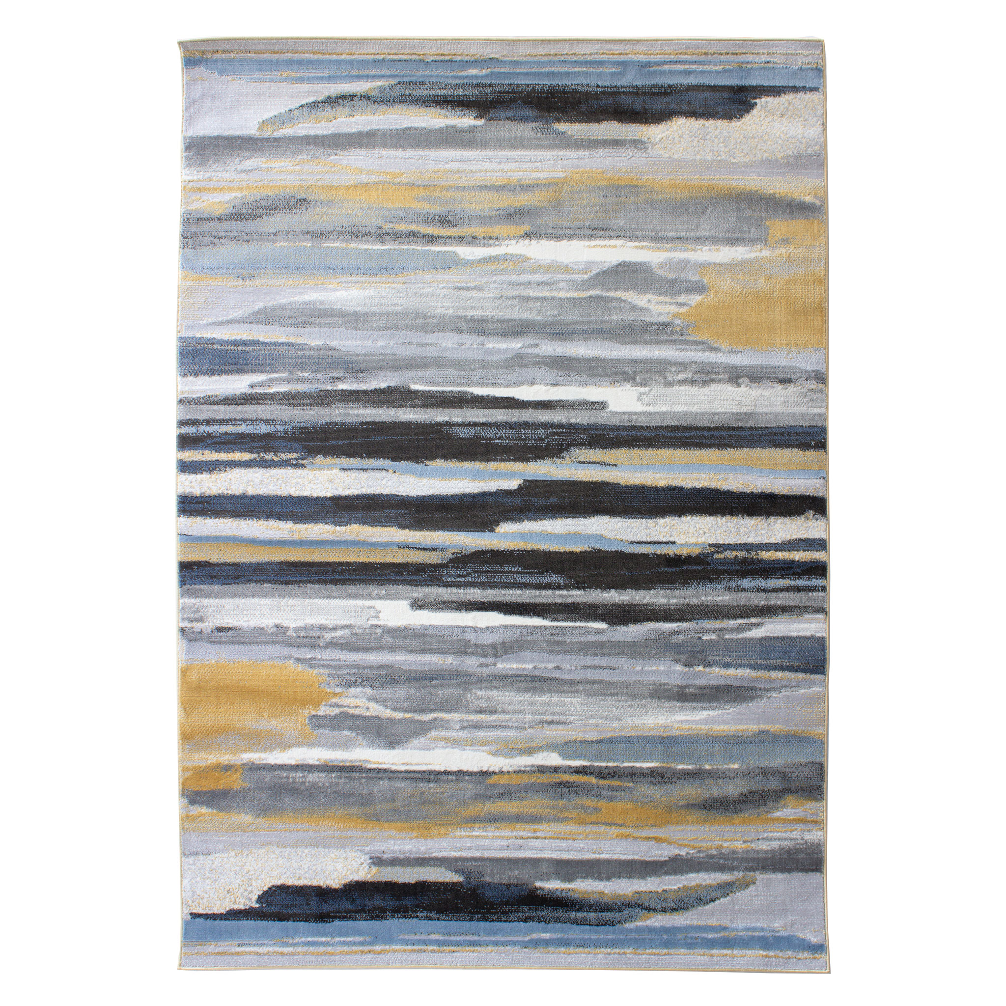 Signature Rugs Mina Fluid Rug - 120 x 170 cm, Blue/Gold Multi
