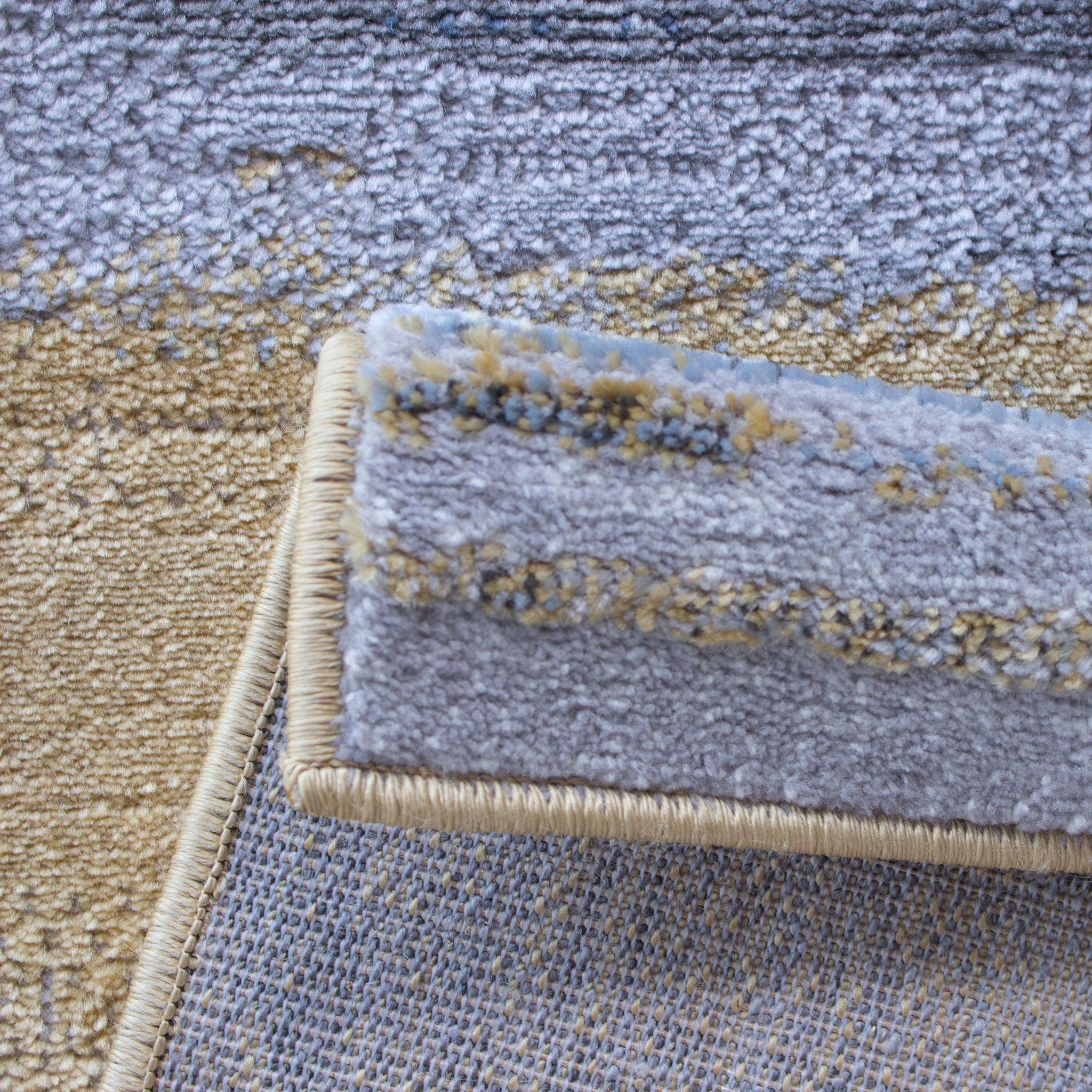 Signature Rugs Mina Fluid Rug - 120 x 170 cm, Blue/Gold Multi