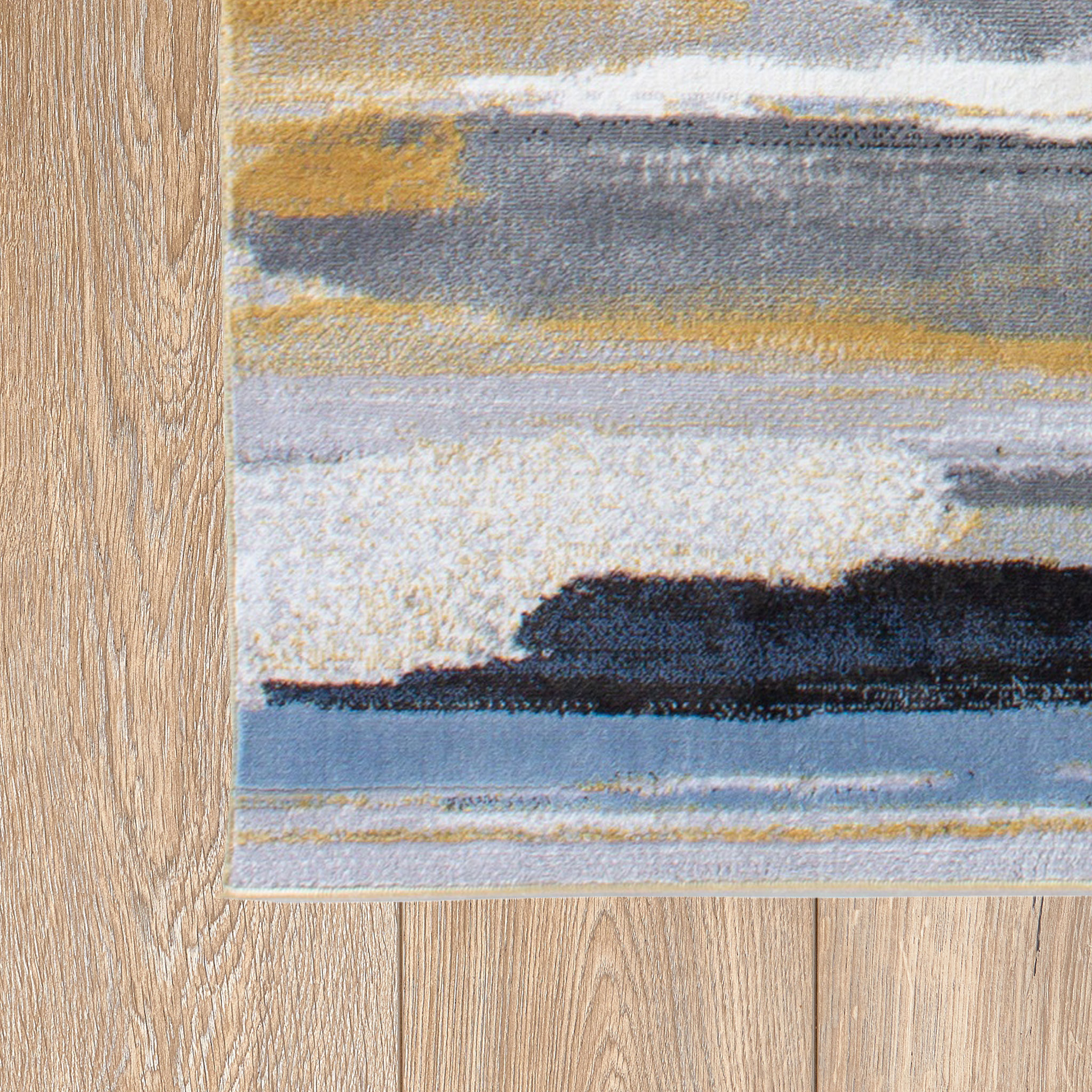 Signature Rugs Mina Fluid Rug - 120 x 170 cm, Blue/Gold Multi