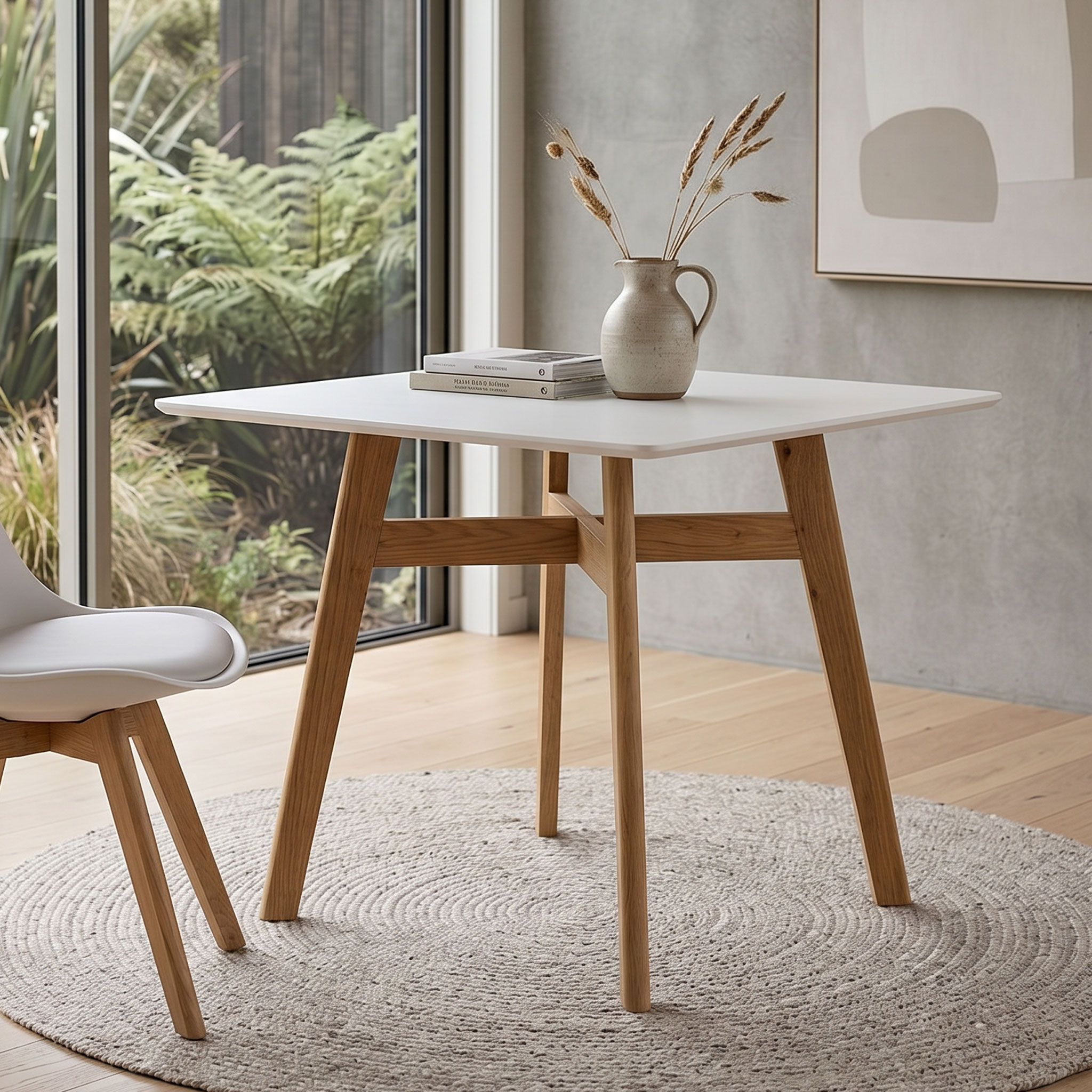 Carson Dining Table - W80, White