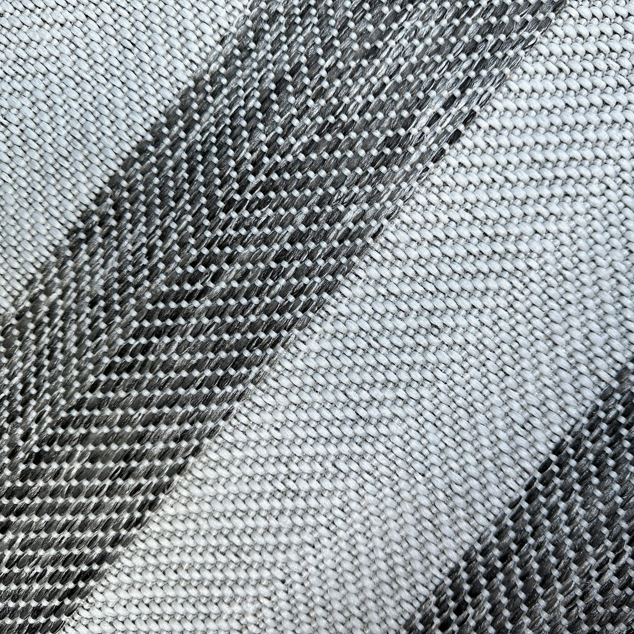 Signature Rugs Coast Outdoor Stripe Rug - 120 x 170 cm, Charcoal/White