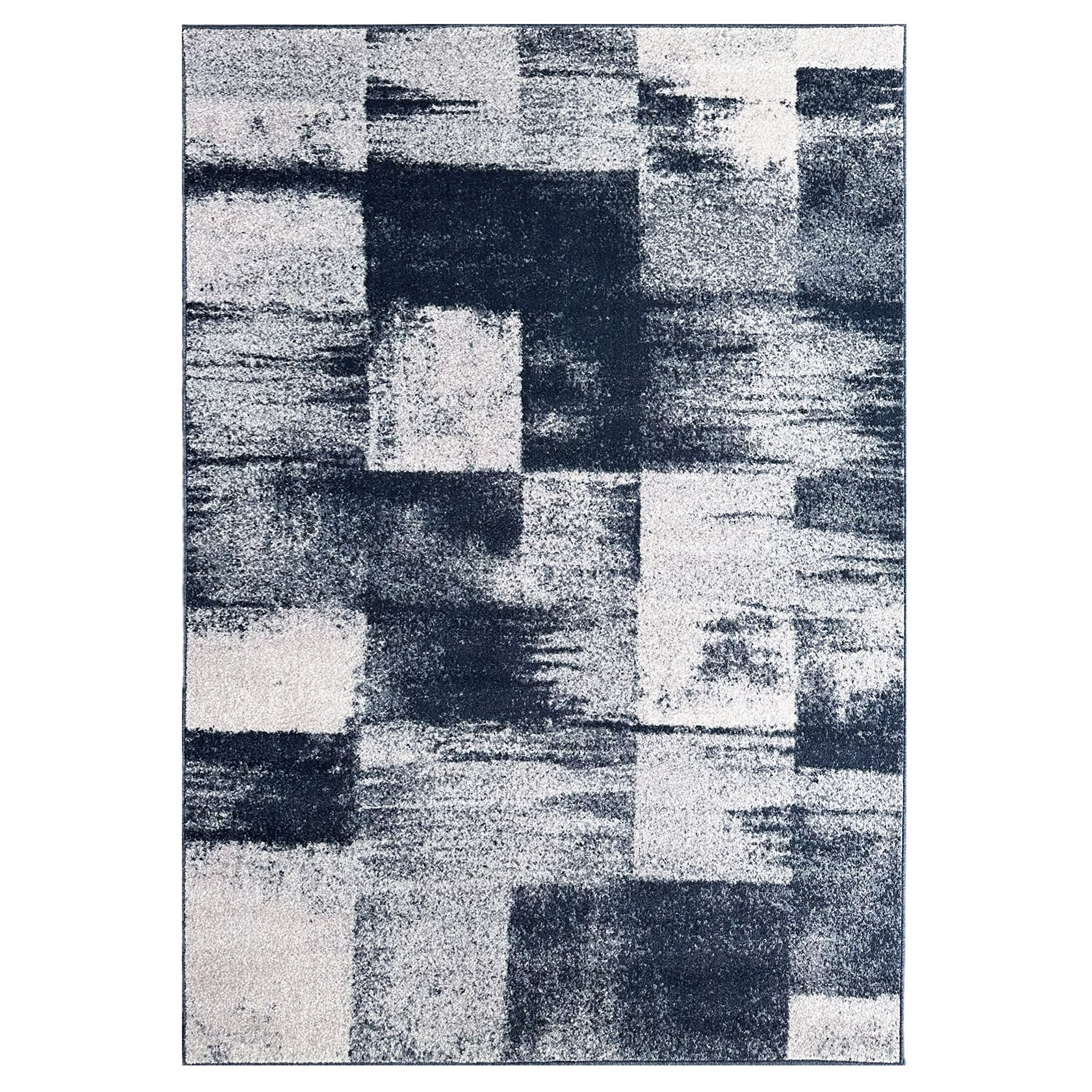Signature Rugs Otto Muted Checkerboard Rug - 160 x 230 cm, Blue