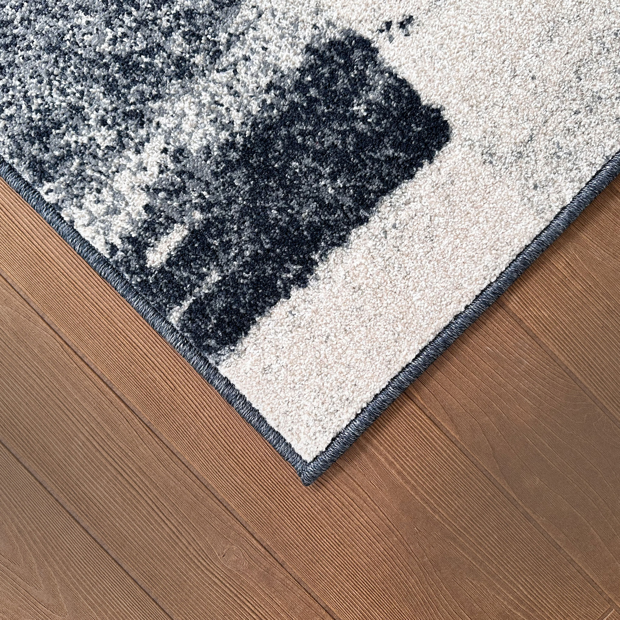 Signature Rugs Otto Muted Checkerboard Rug - 160 x 230 cm, Blue