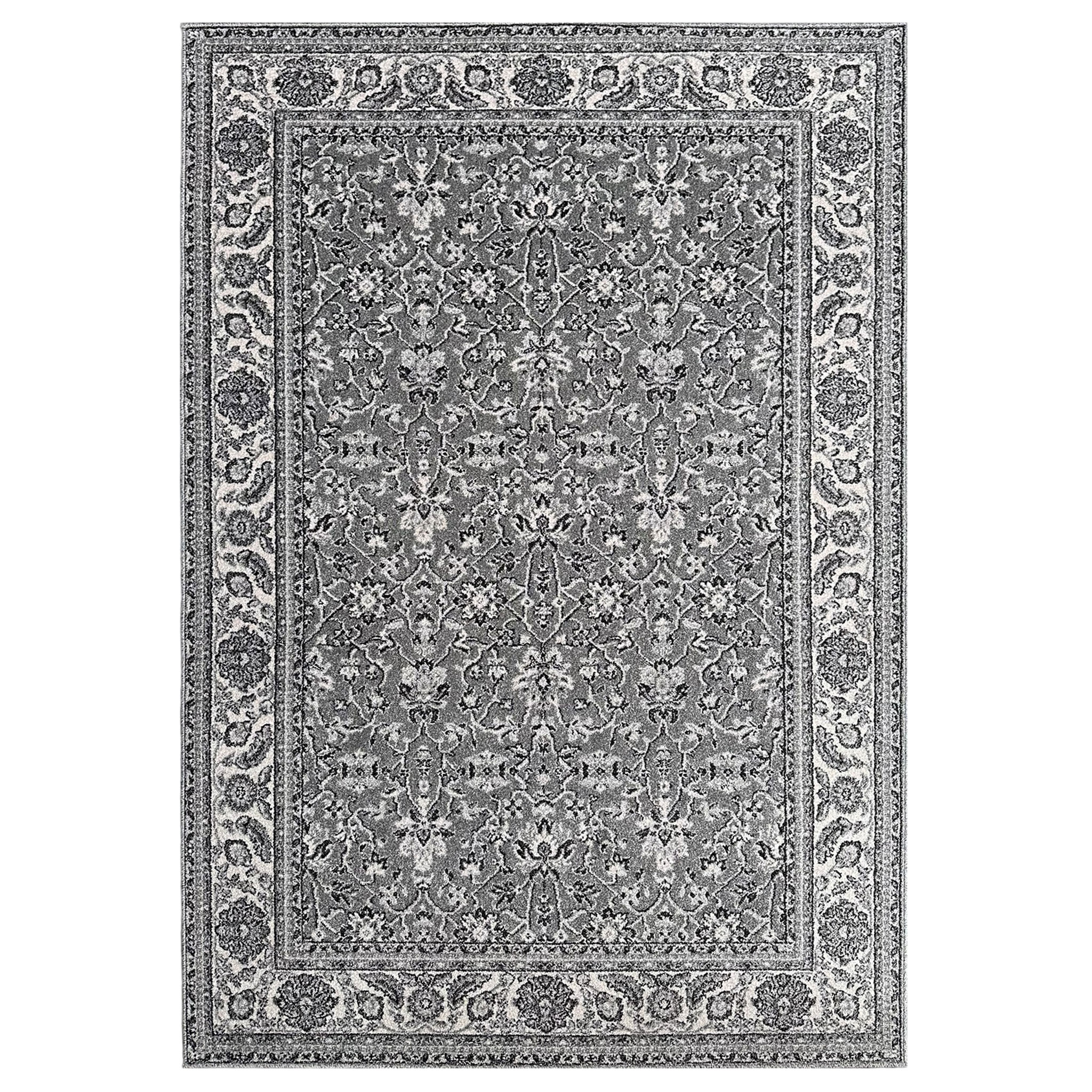Signature Rugs Otto Persian Border Rug - 160 x 230 cm, Grey