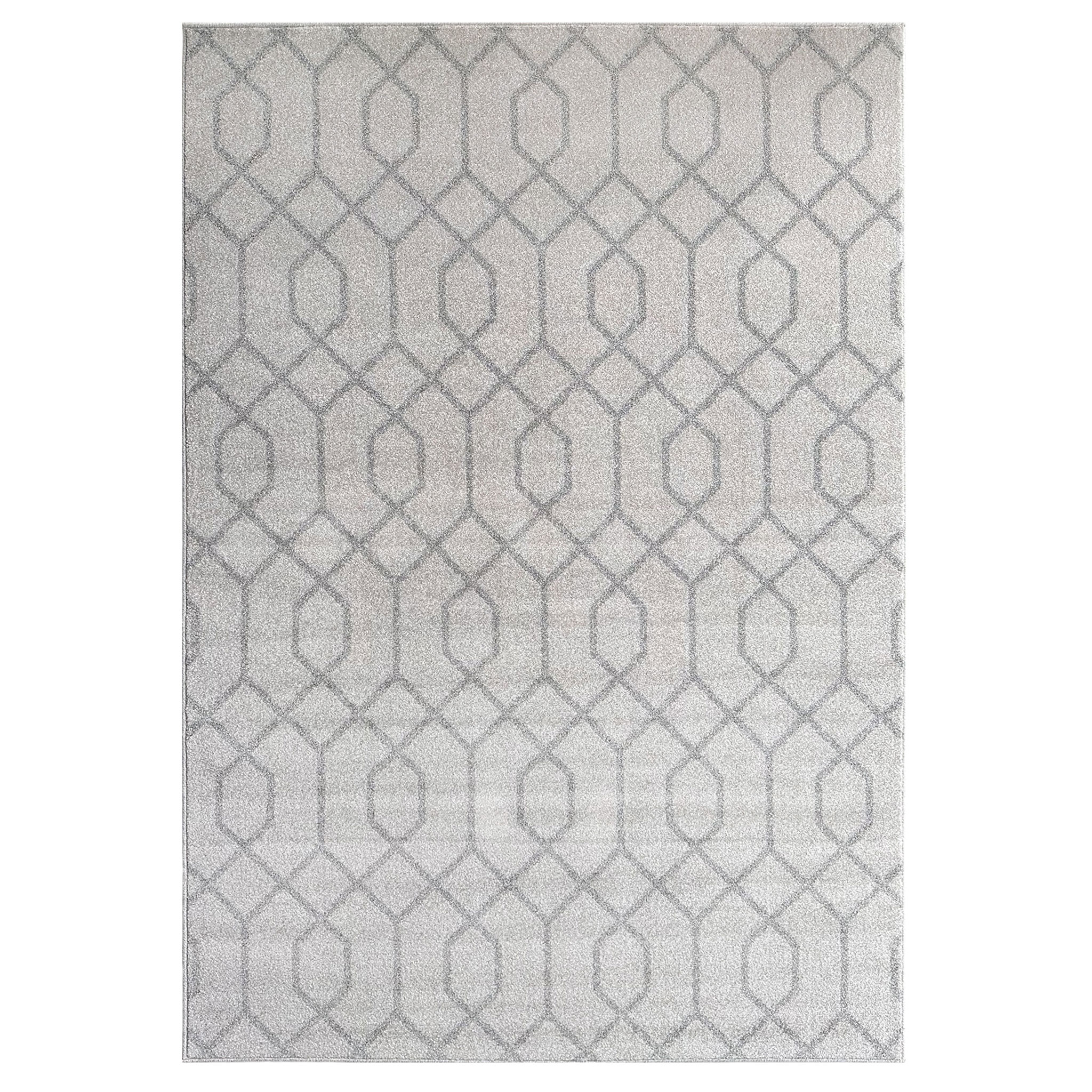 Signature Rugs Otto Geo Links Rug - 200 x 300 cm, Grey/Beige