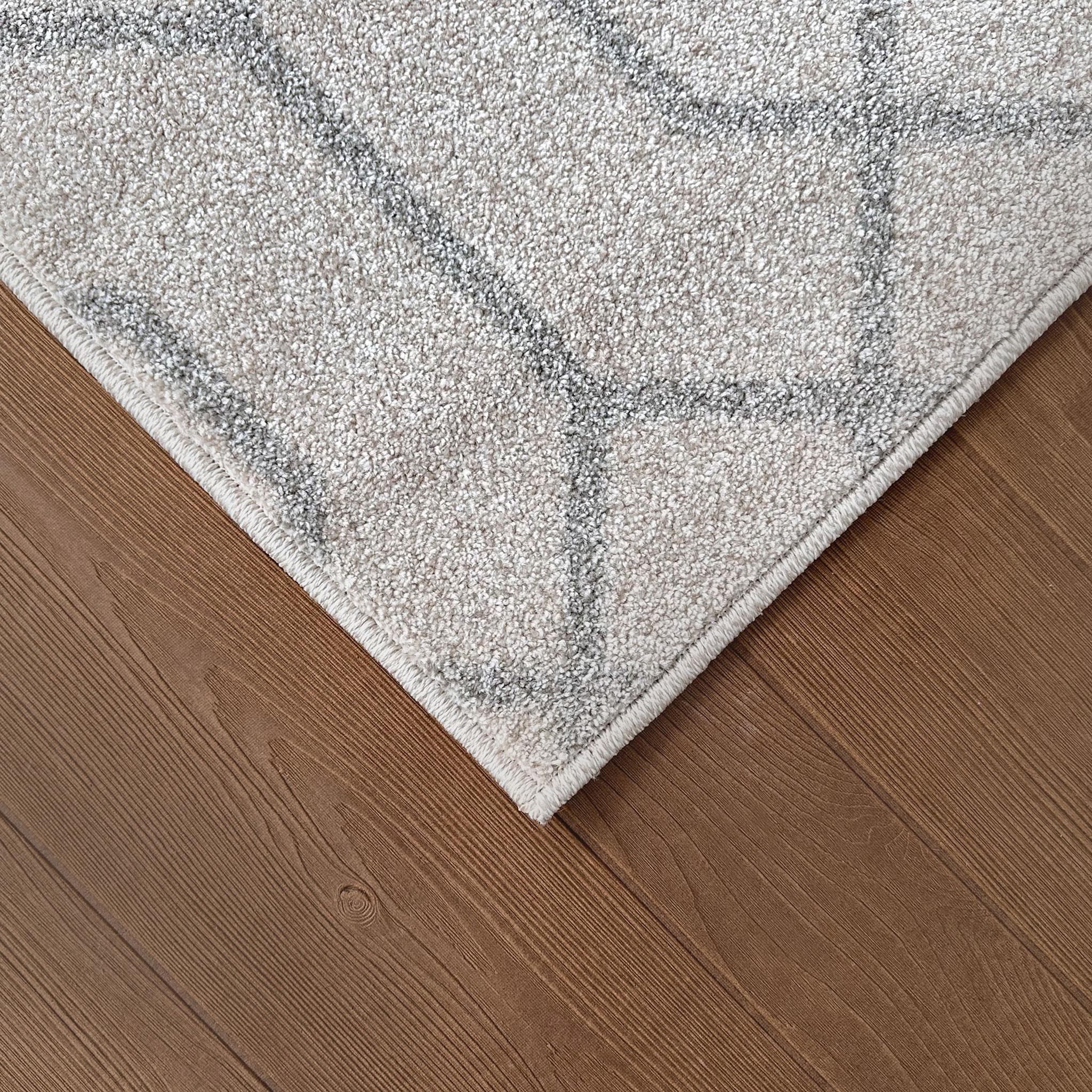 Signature Rugs Otto Geo Links Rug - 200 x 300 cm, Grey/Beige