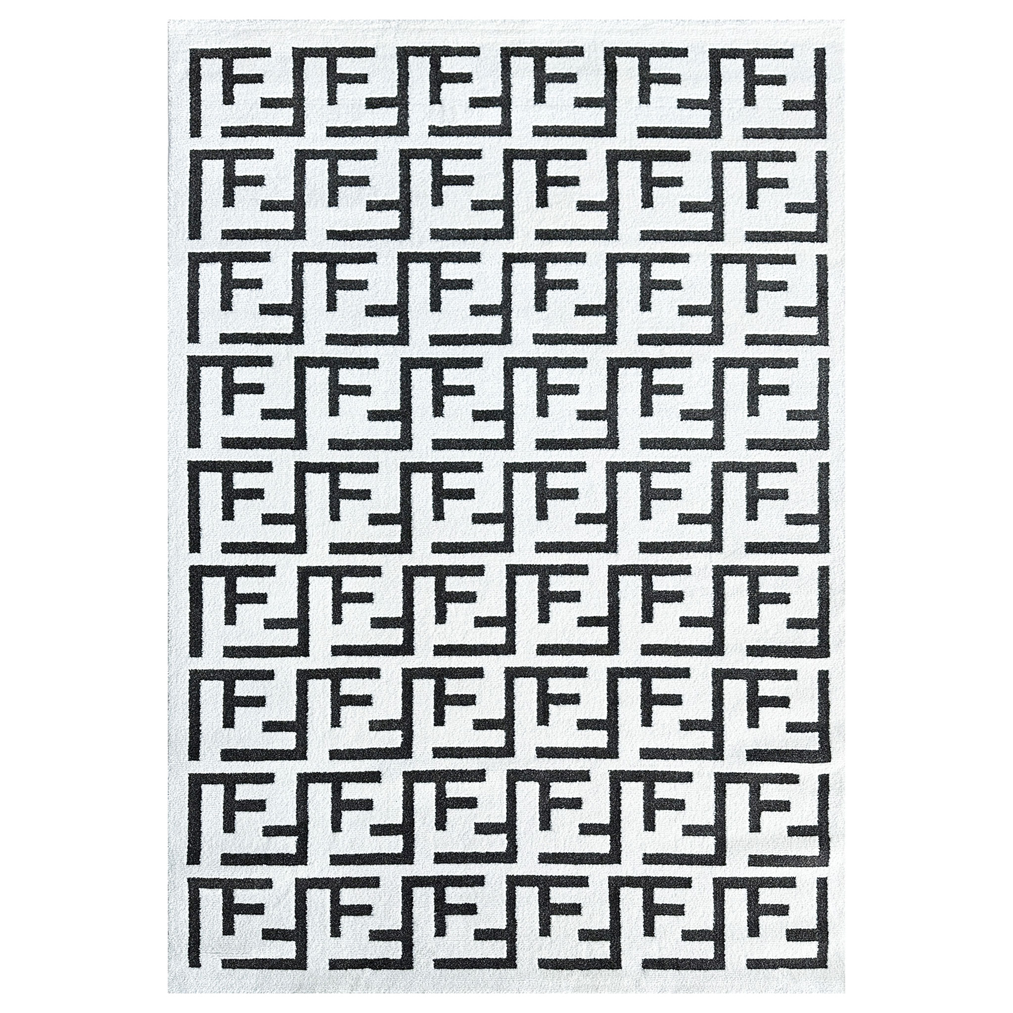 Signature Rugs Hudson Luxe Monochrome Rug - 160 x 230 cm, Black/White