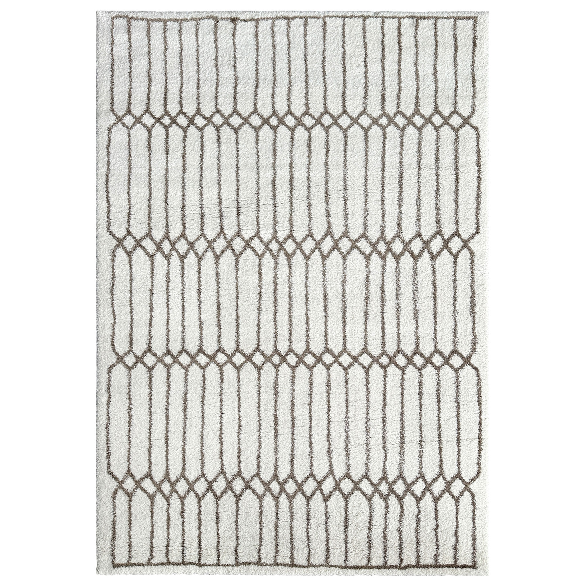 Signature Rugs Aida Moroc Rug - 160 x 230 cm, White & Brown