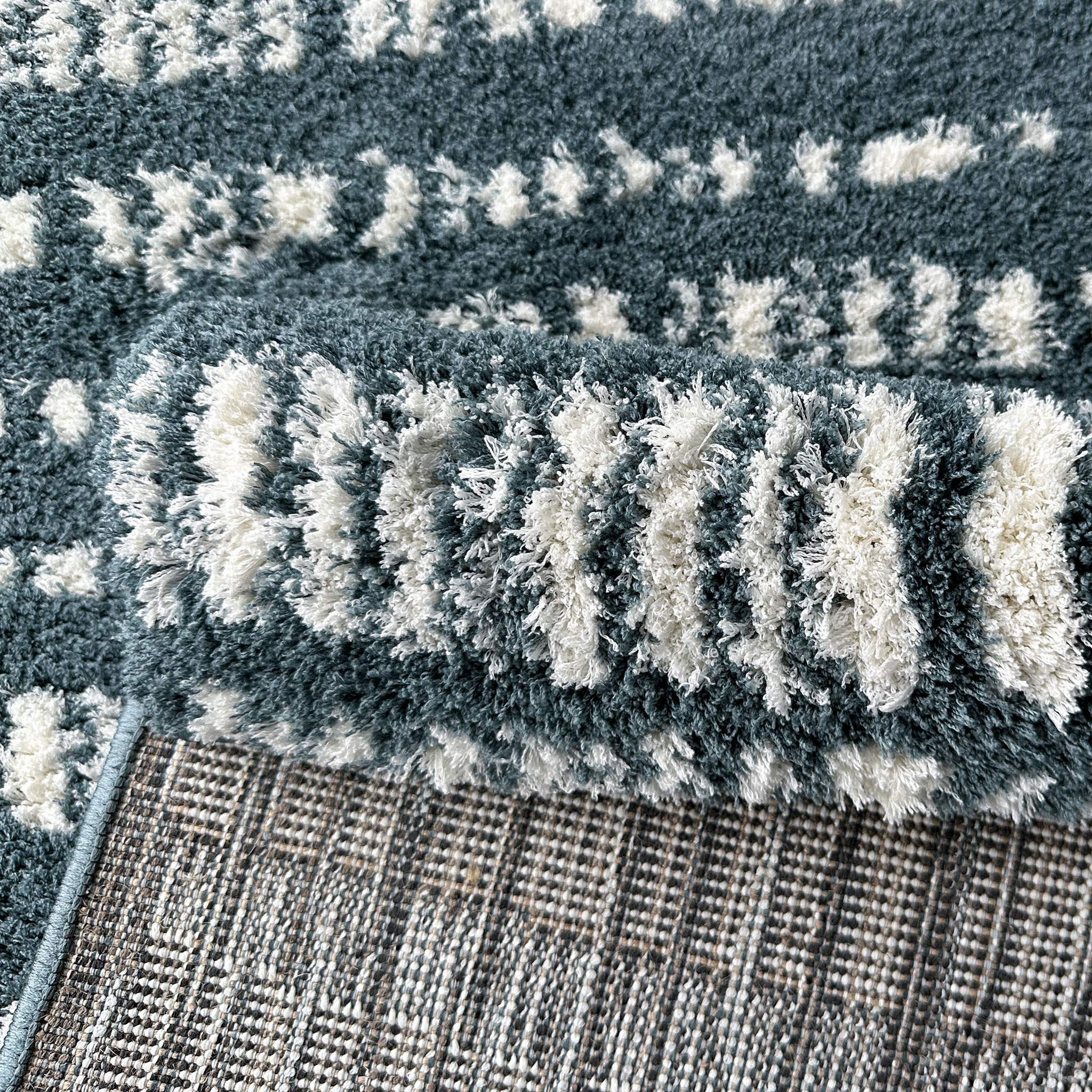 Signature Rugs Aida Ridge Rug - 160 x 230 cm, Blue & White