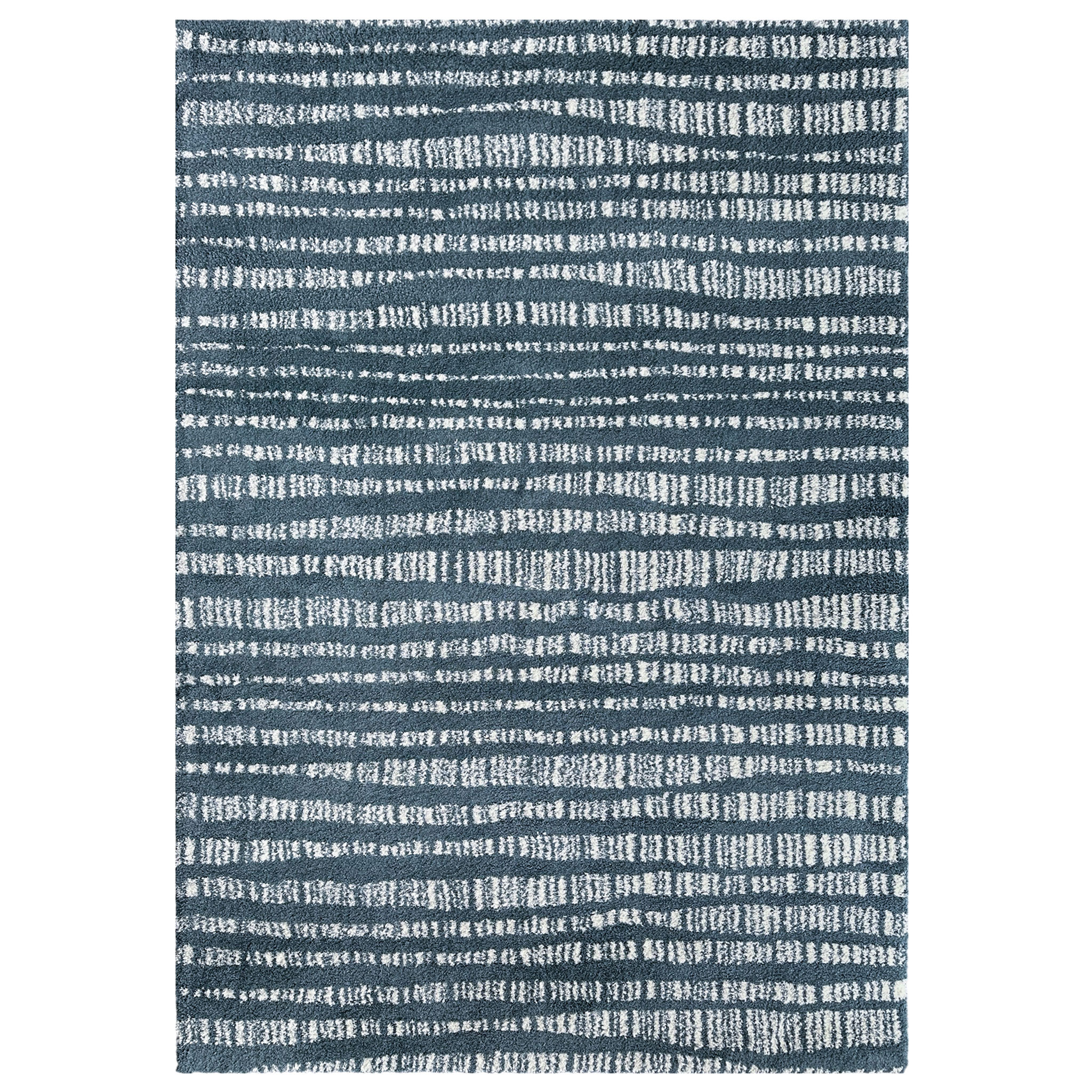Signature Rugs Aida Ridge Rug - 200 x 290 cm, Blue & White