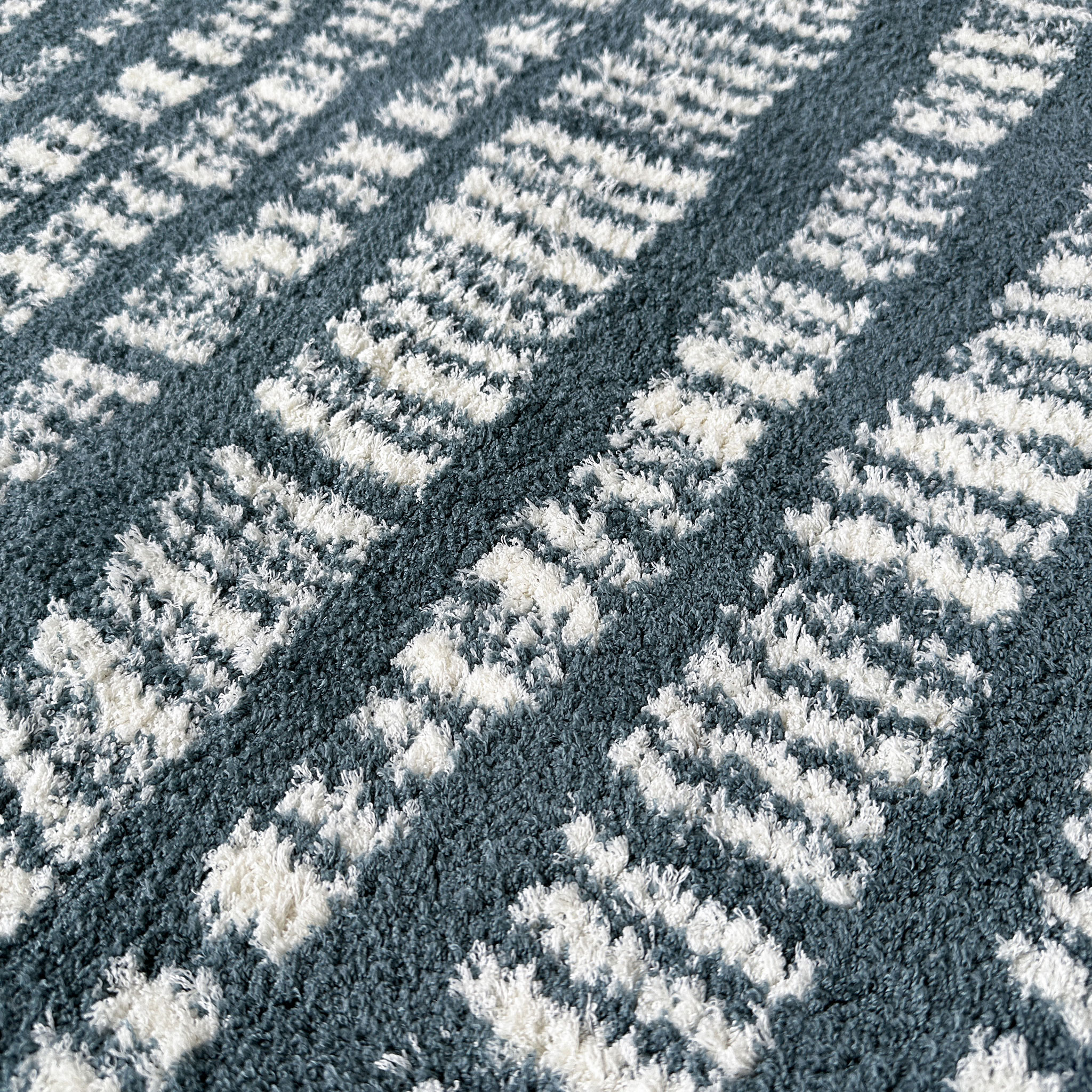 Signature Rugs Aida Ridge Rug - 200 x 290 cm, Blue & White