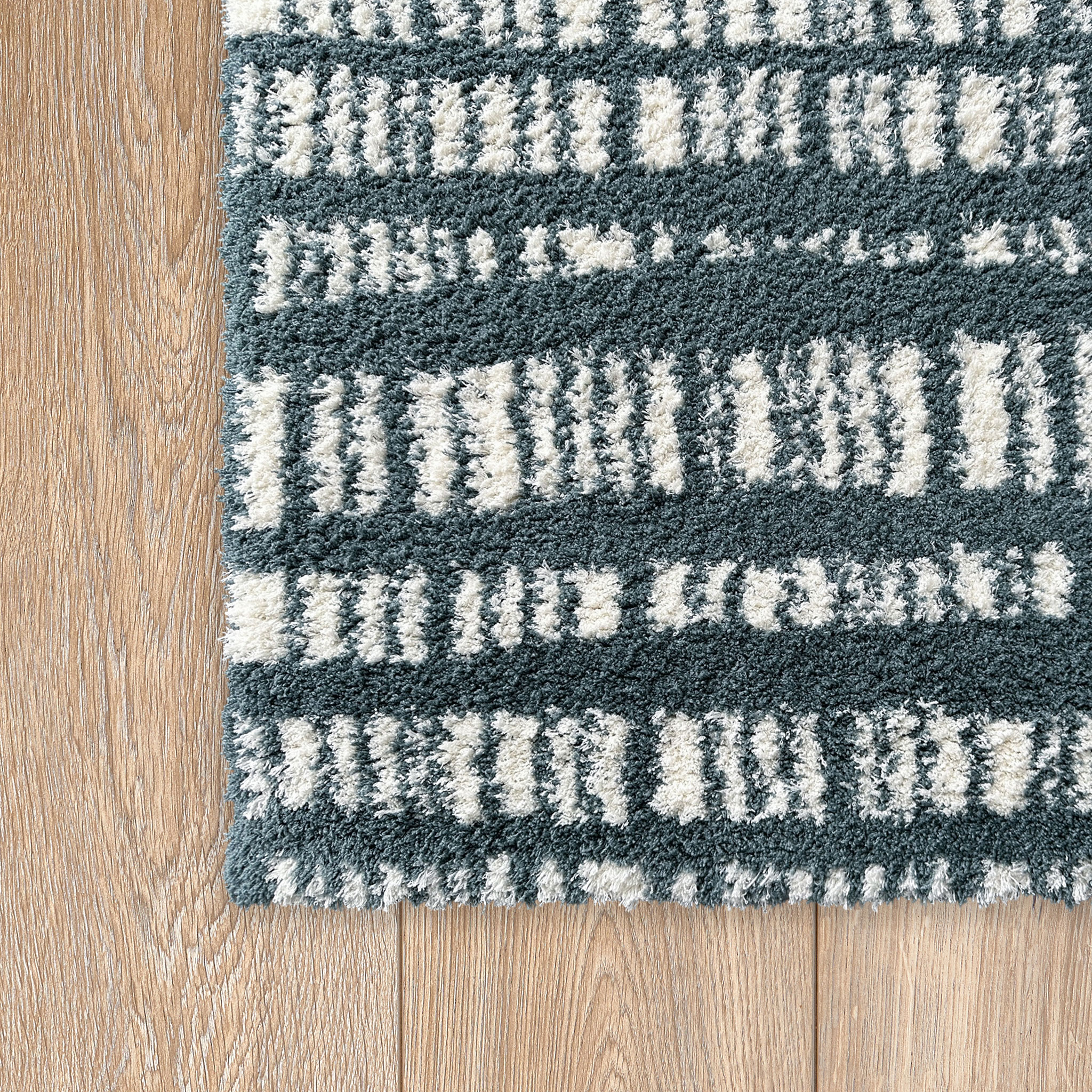 Signature Rugs Aida Ridge Rug - 200 x 290 cm, Blue & White