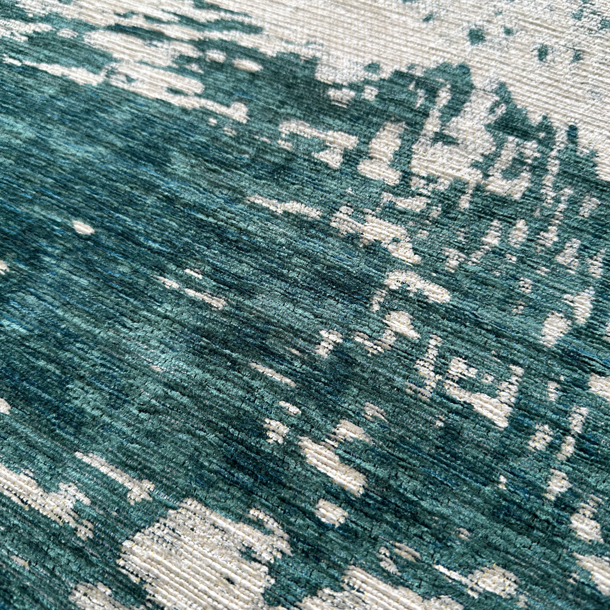 Signature Rugs Aubrey Brassa Rug - 155 x 230 cm, Teal/Beige