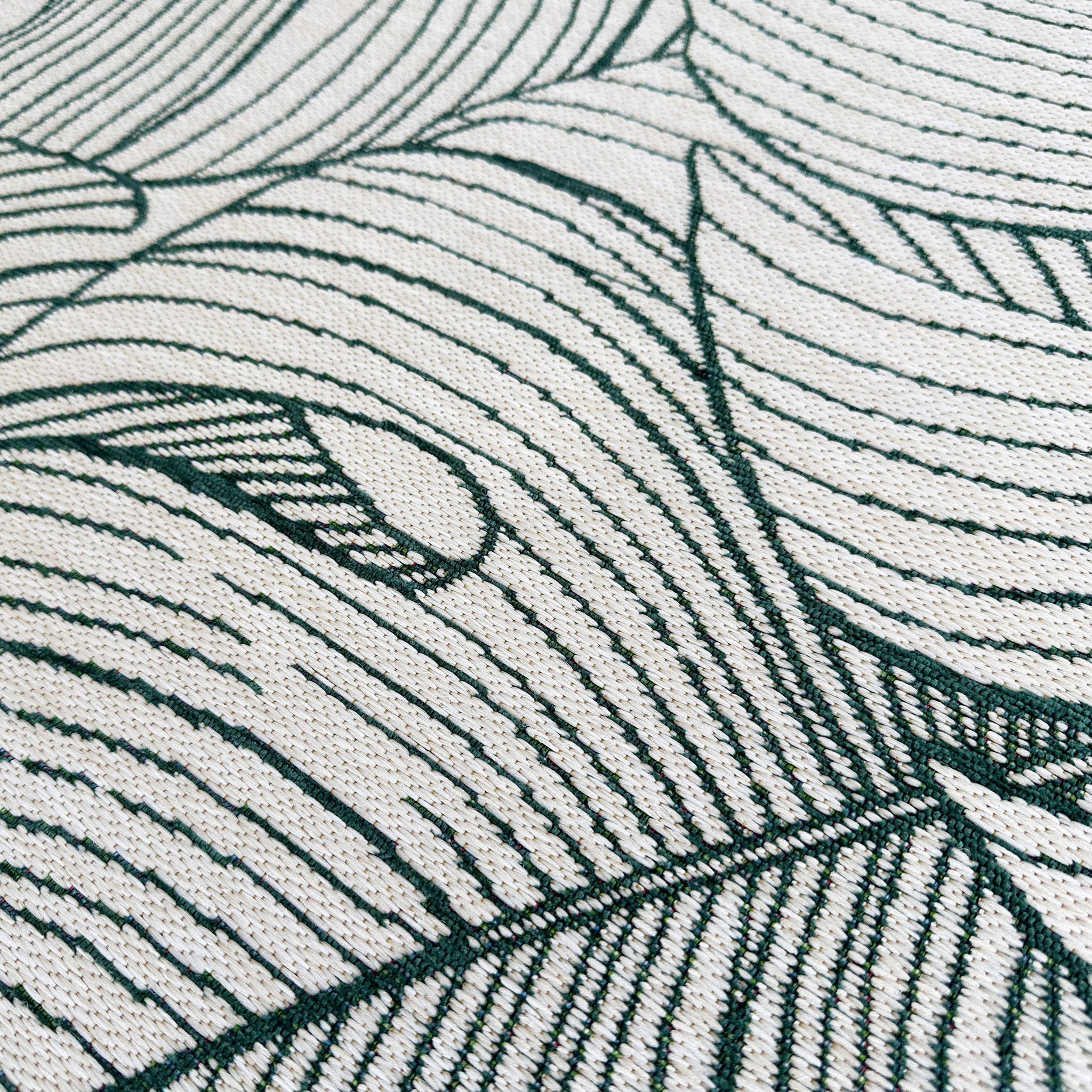 Signature Rugs Emilia Monstera Rug - 80 x 200 cm, Ivory/Green