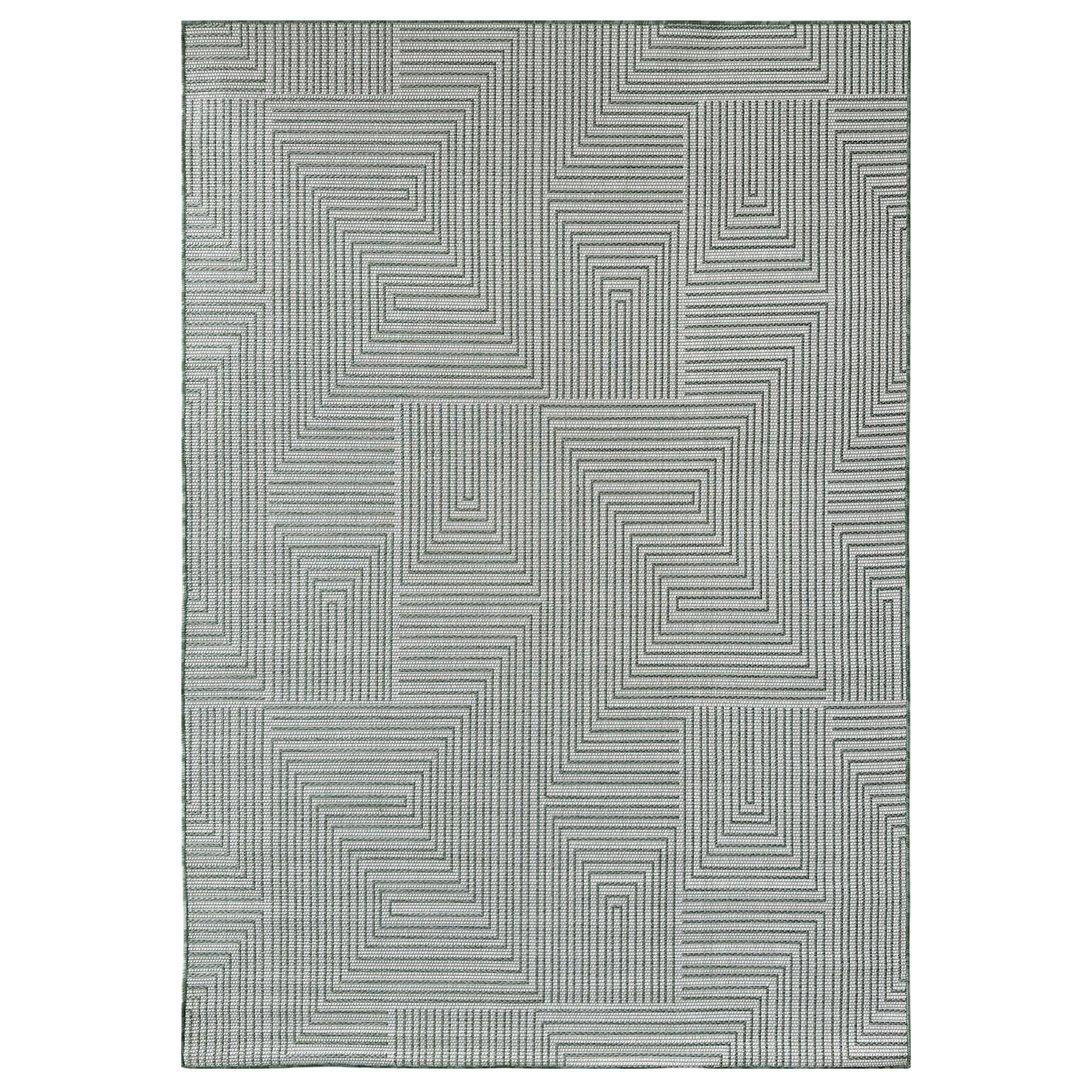Signature Rugs Porto Axis Rug - 200 x 290 cm, Green/White