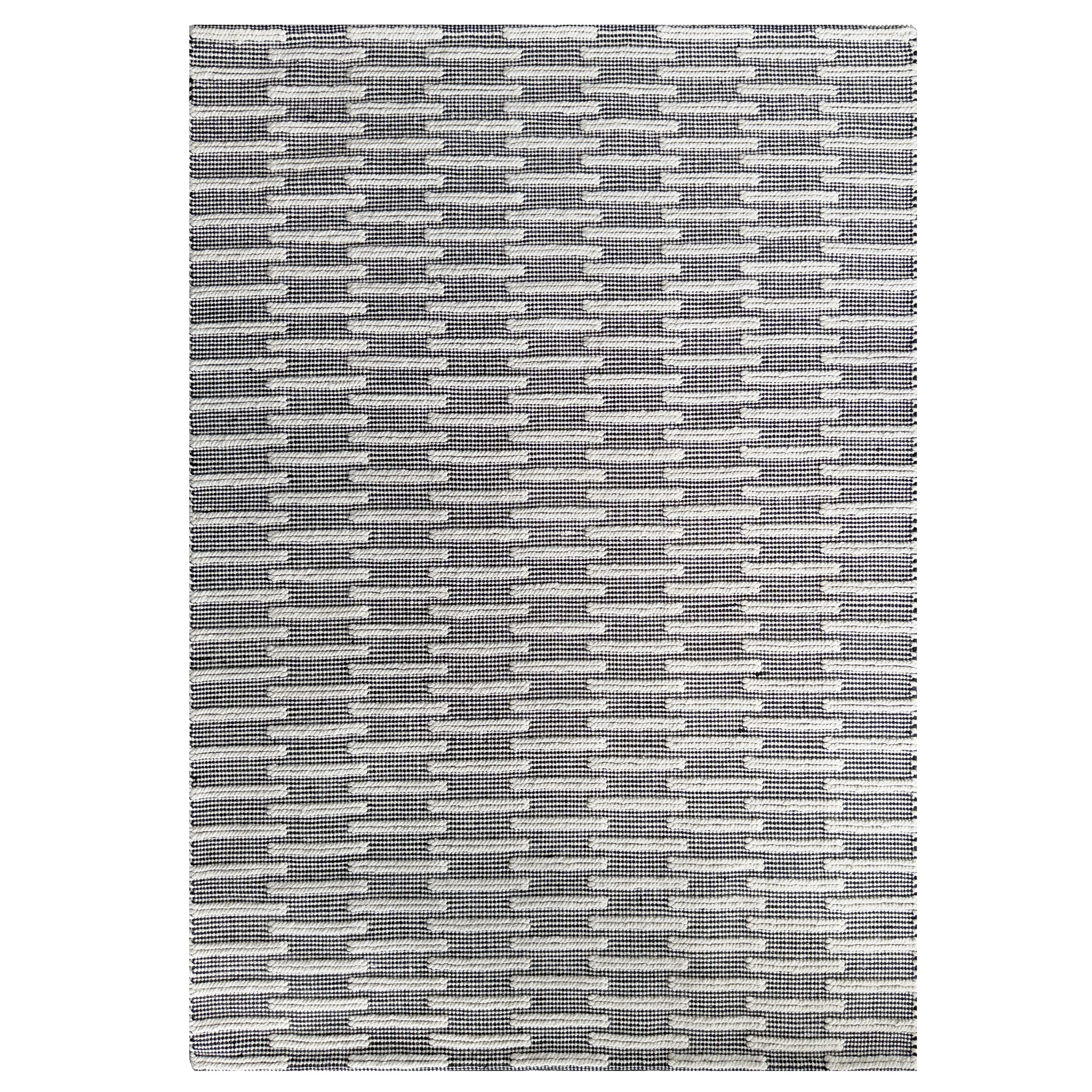 Signature Rugs Ridge Rug - 160 x 230 cm, Ivory/Black