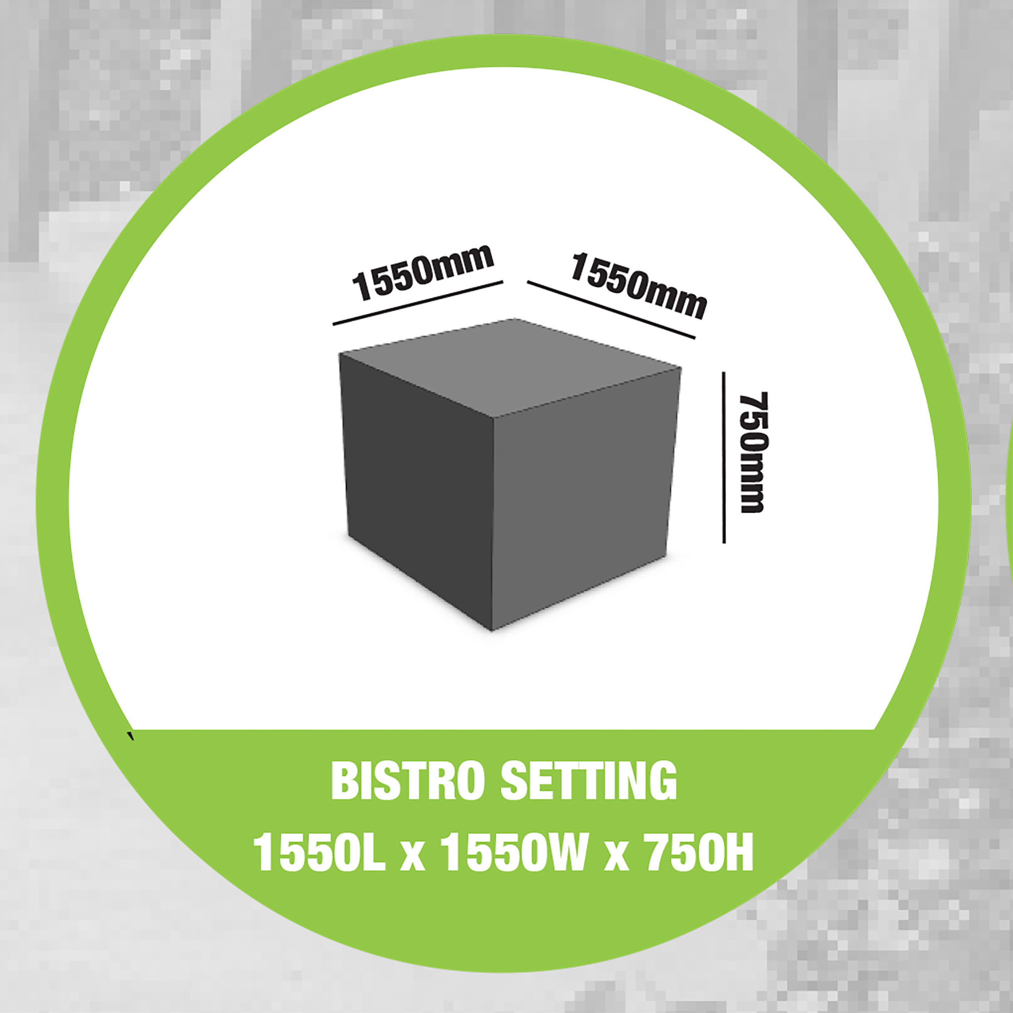 Furniture Cover Bistro Outdoor Furniture Cover, Light Grey