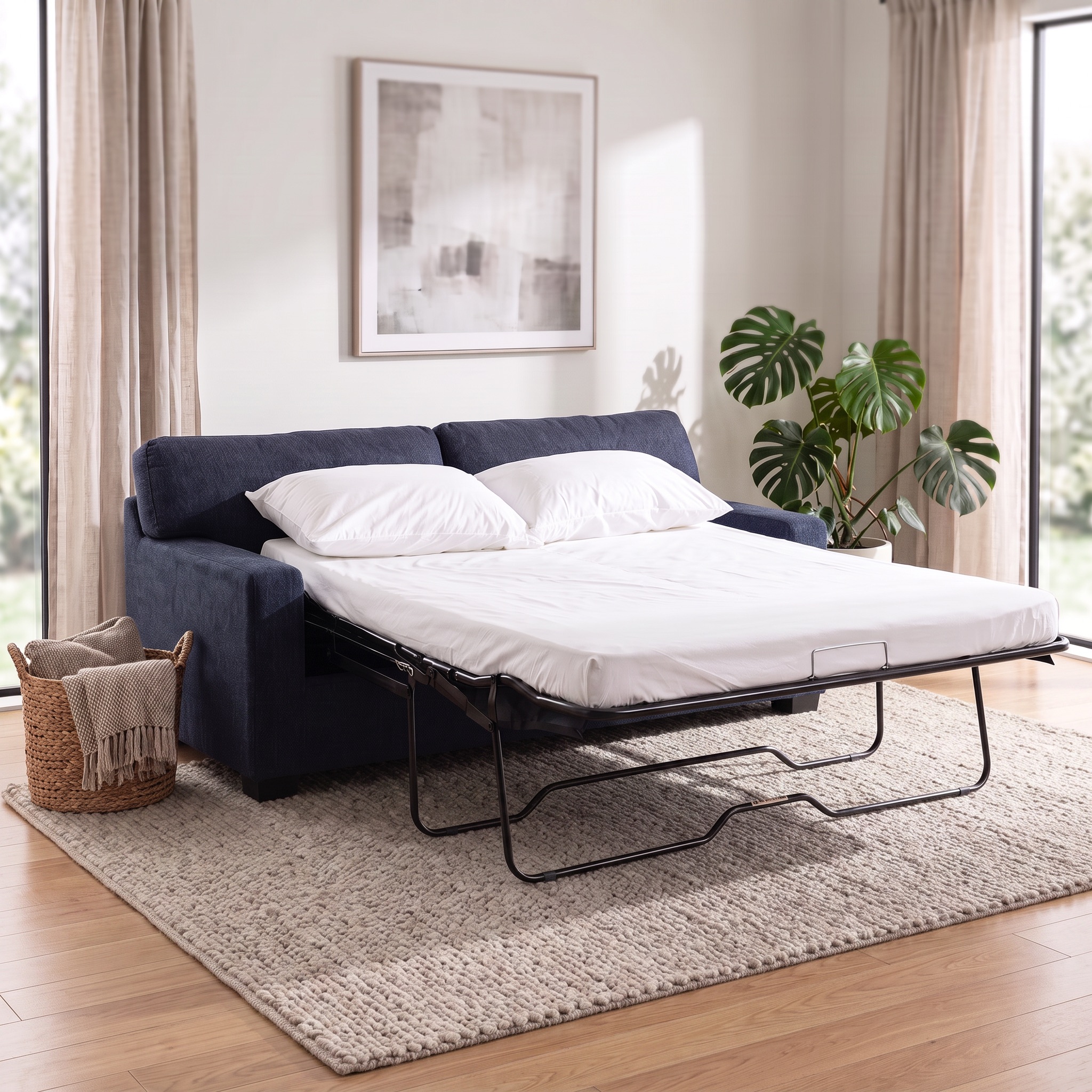 Baxter Sofa Bed, Blue