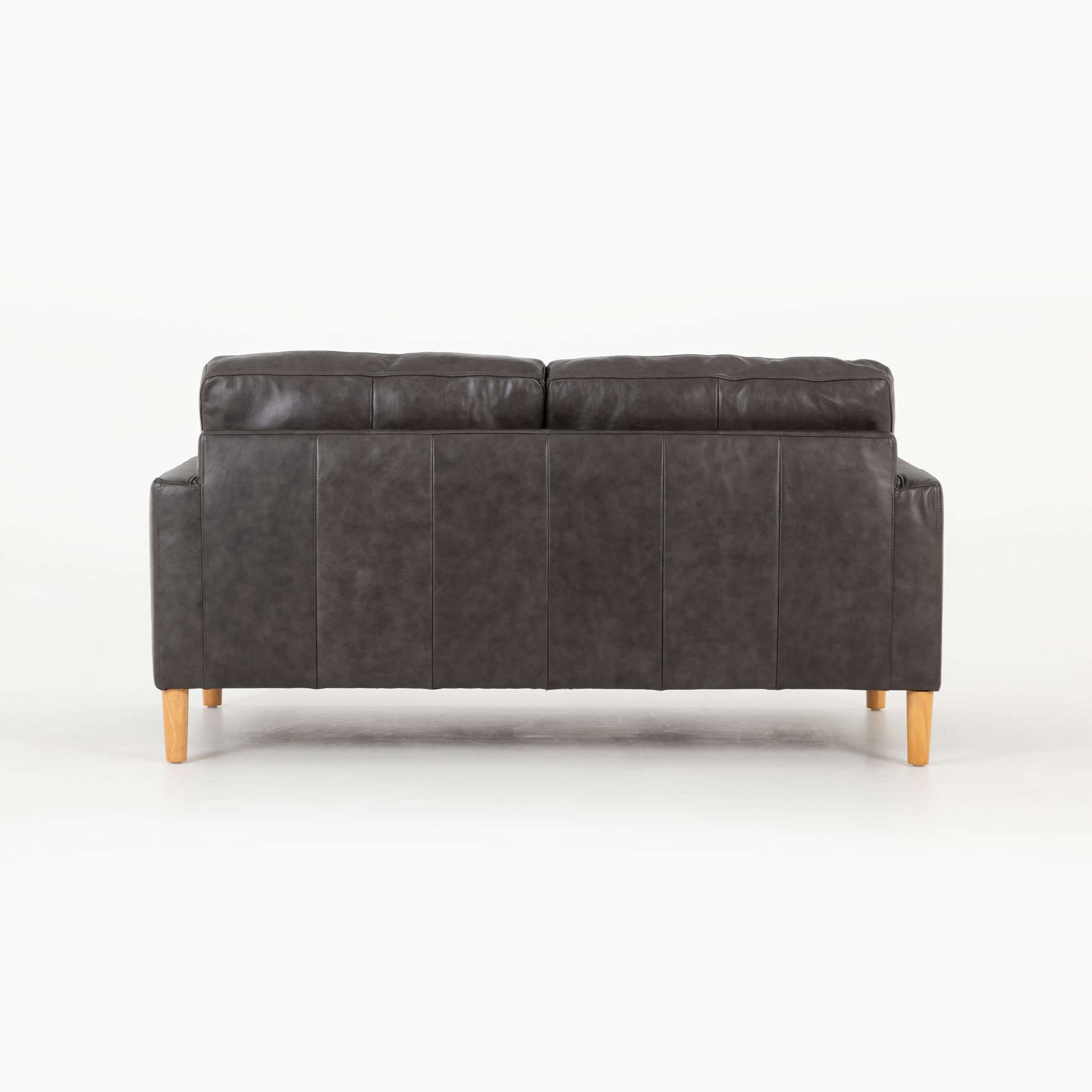 Brooklyn 2 Seater Leather Sofa, Black