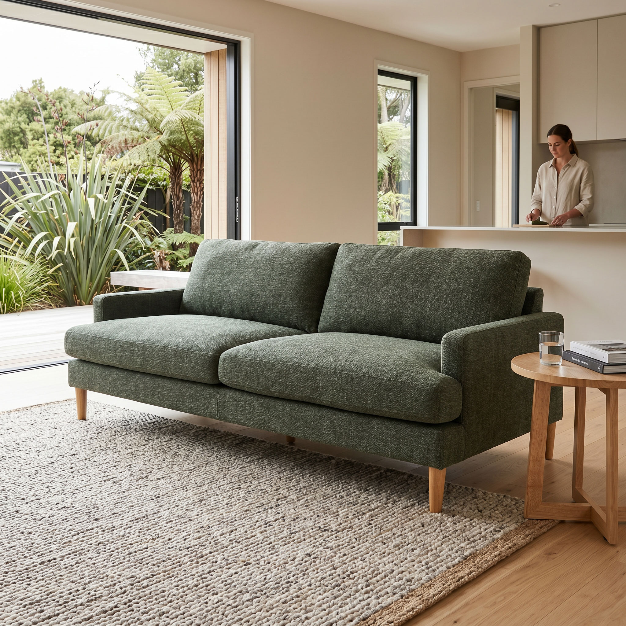 Brooklyn 3 Seater Sofa, Green
