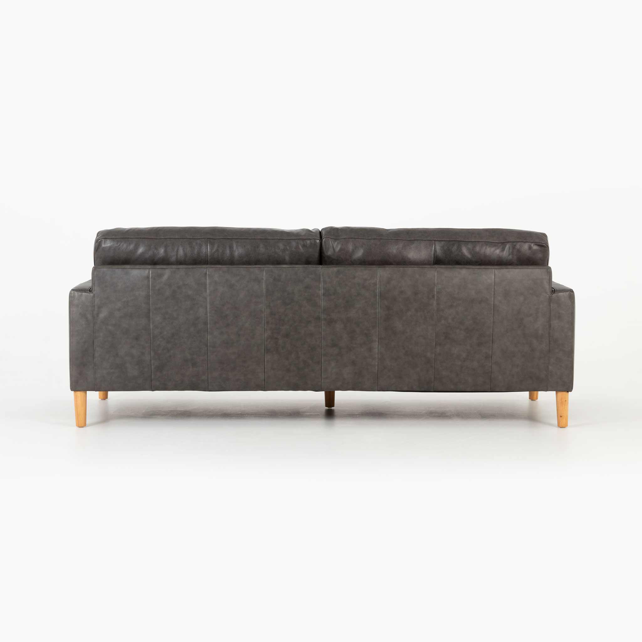 Brooklyn 3 Seater Leather Sofa, Black