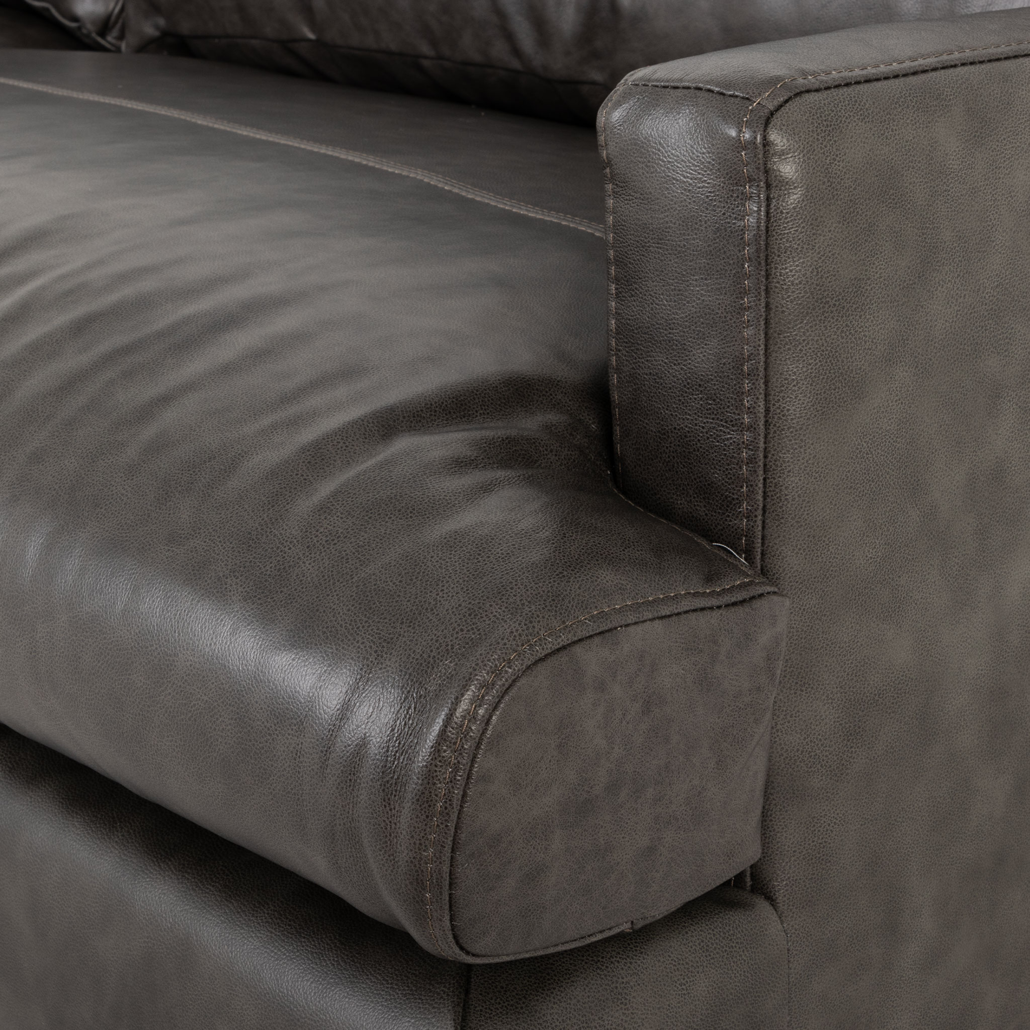 Brooklyn 3 Seater Leather Sofa, Black