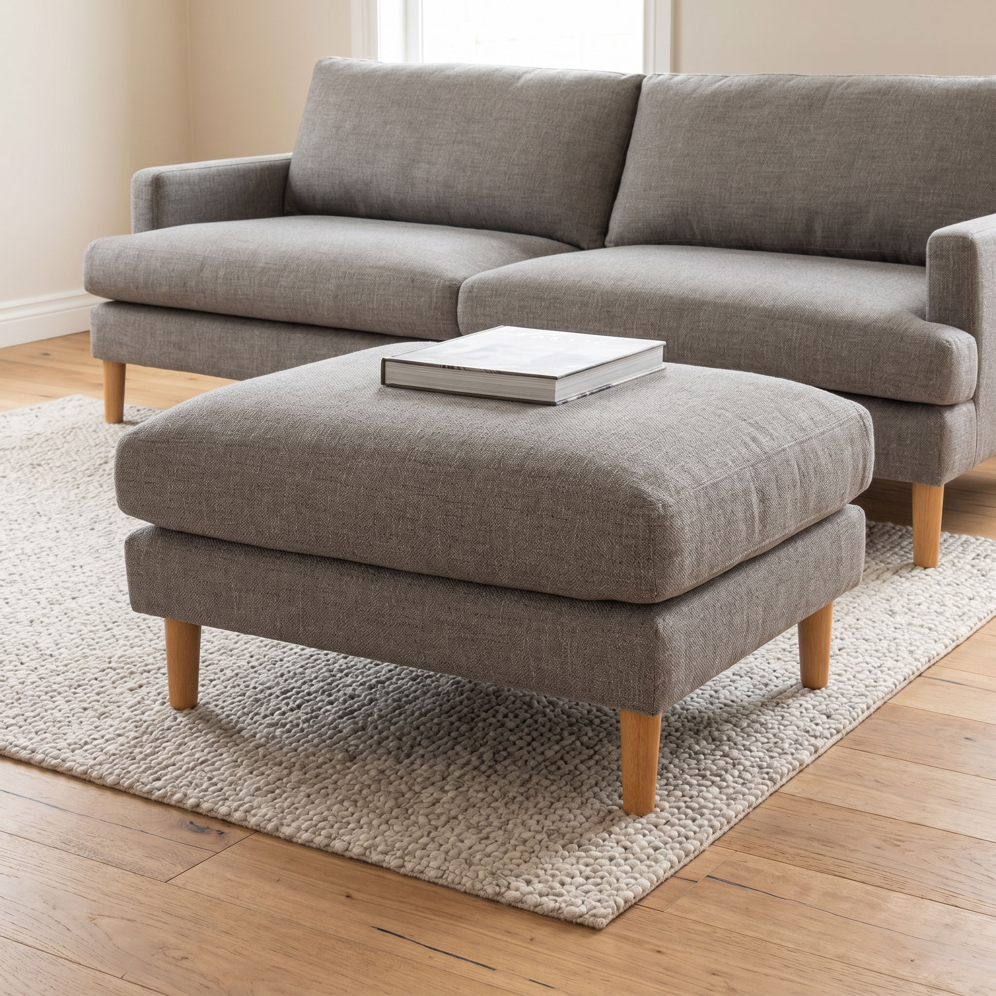 Brooklyn Ottoman, Grey