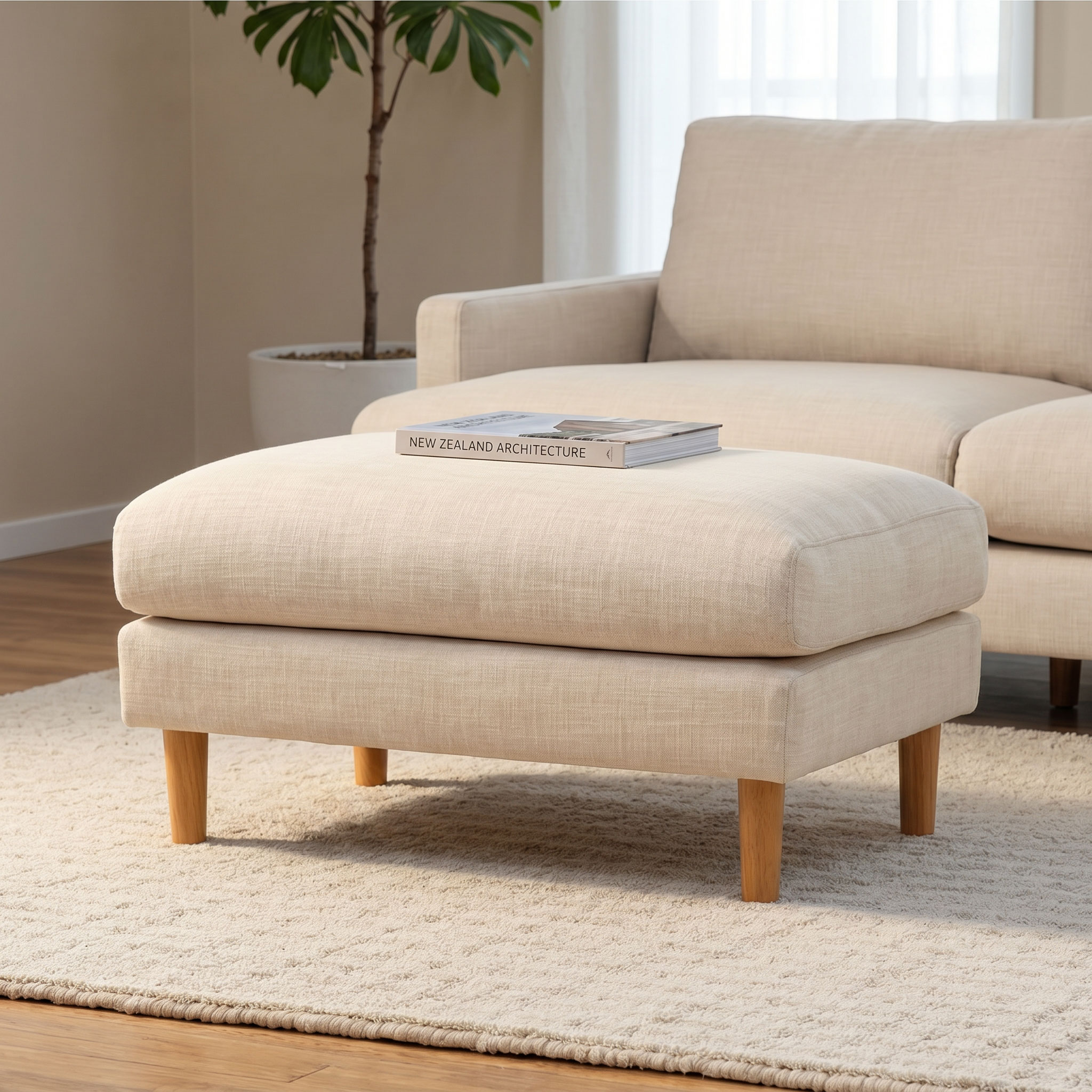 Brooklyn Ottoman, Oatmeal