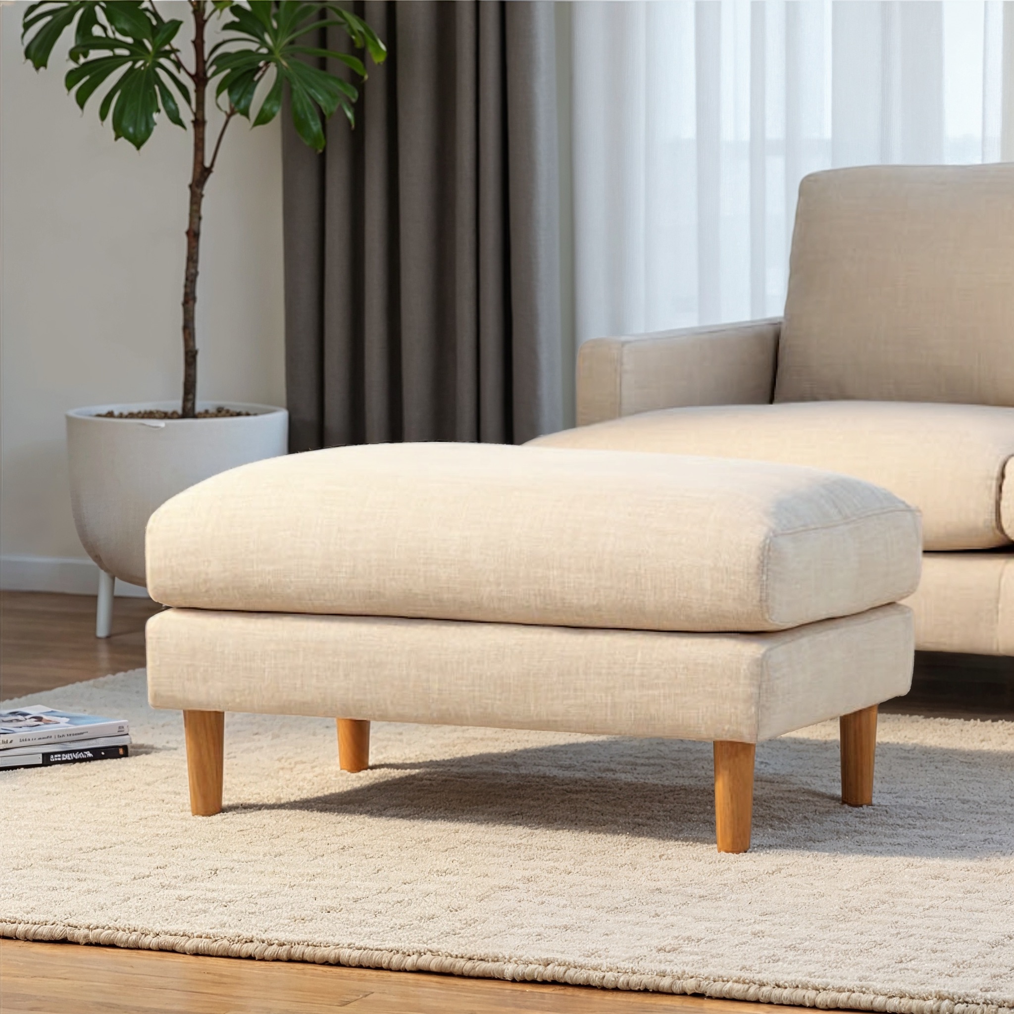 Brooklyn Ottoman, Oatmeal