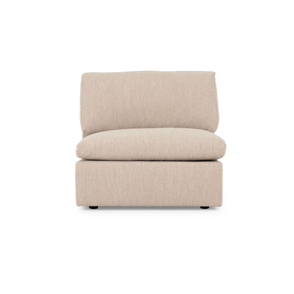 Ashleigh Modular 1.5 Armless Seater Sofa, Taupe