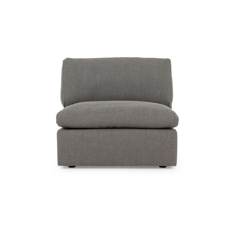 Ashleigh Modular 1.5 Armless Seater Sofa, Grey