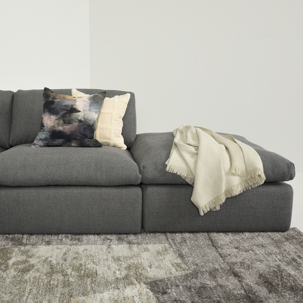 Ashleigh Modular Ottoman, Grey