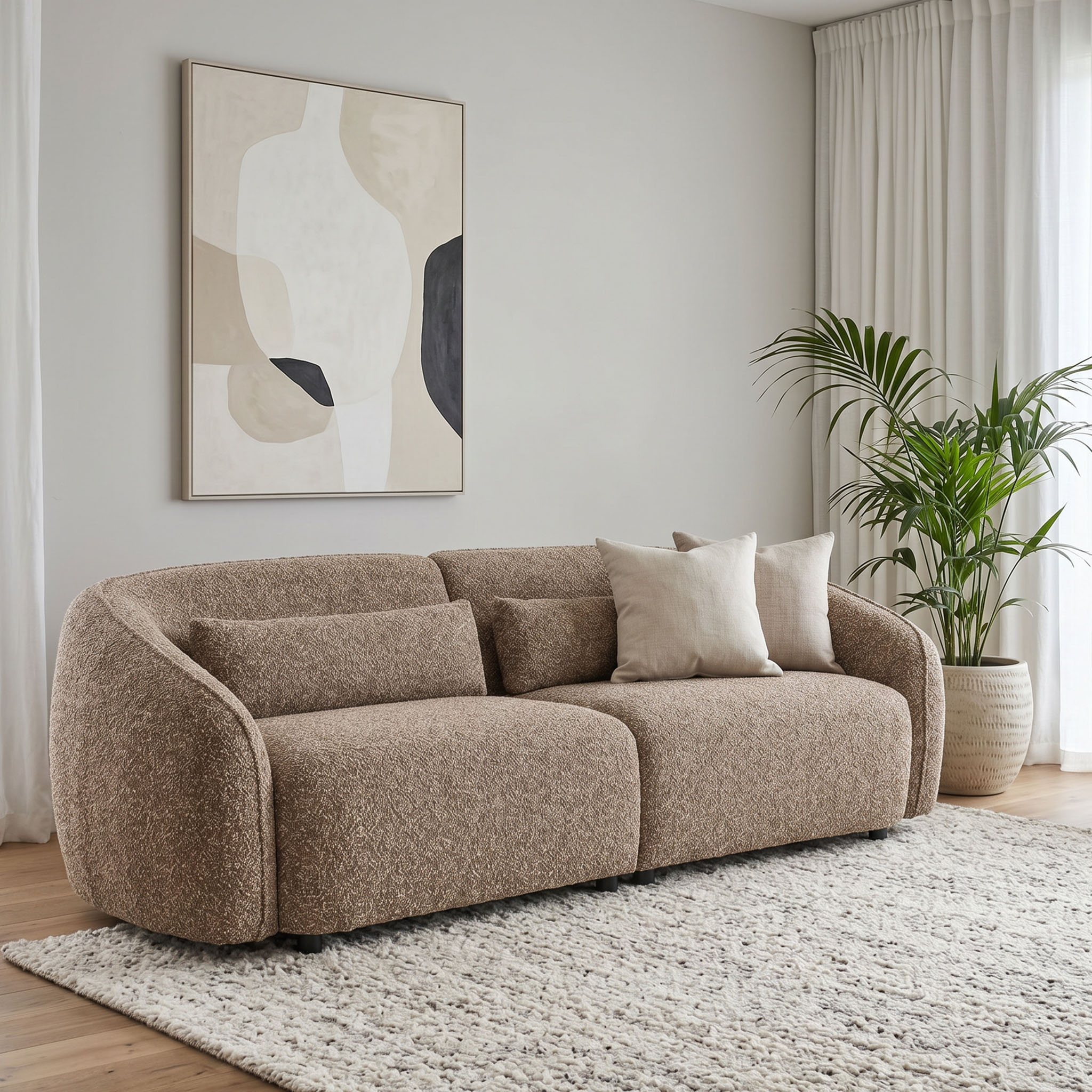 Avana 3 Seater Sofa, Brown