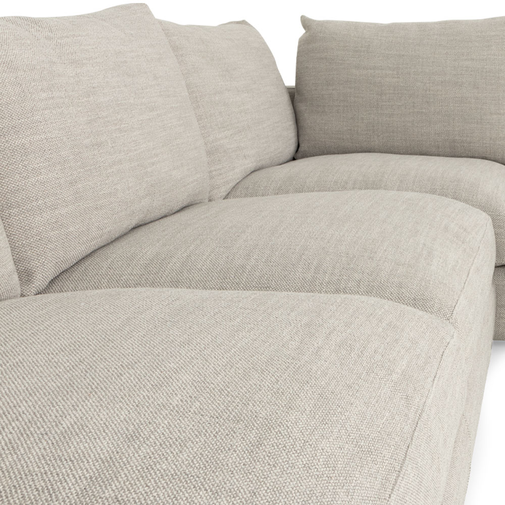 Stellar Right Hand Facing Chaise Sofa, Light Grey
