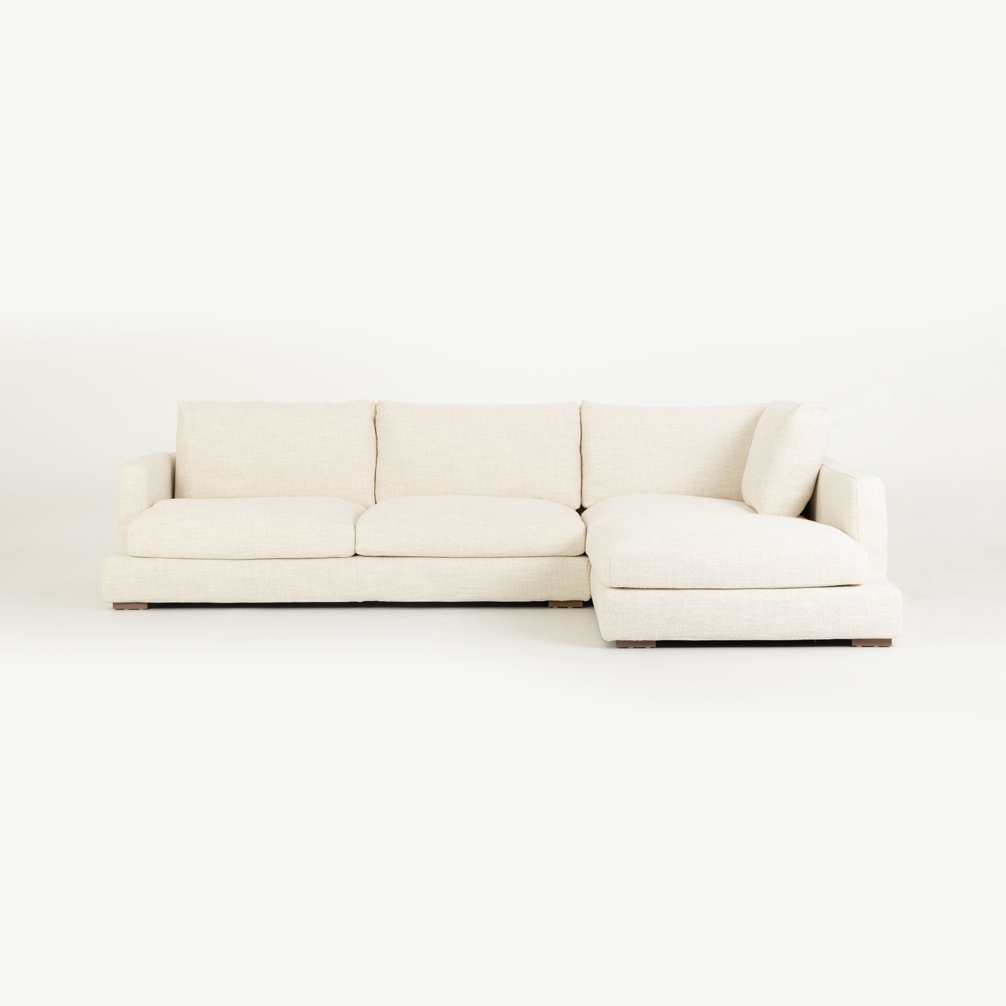 Stellar Right Hand Facing Chaise Sofa, Ivory