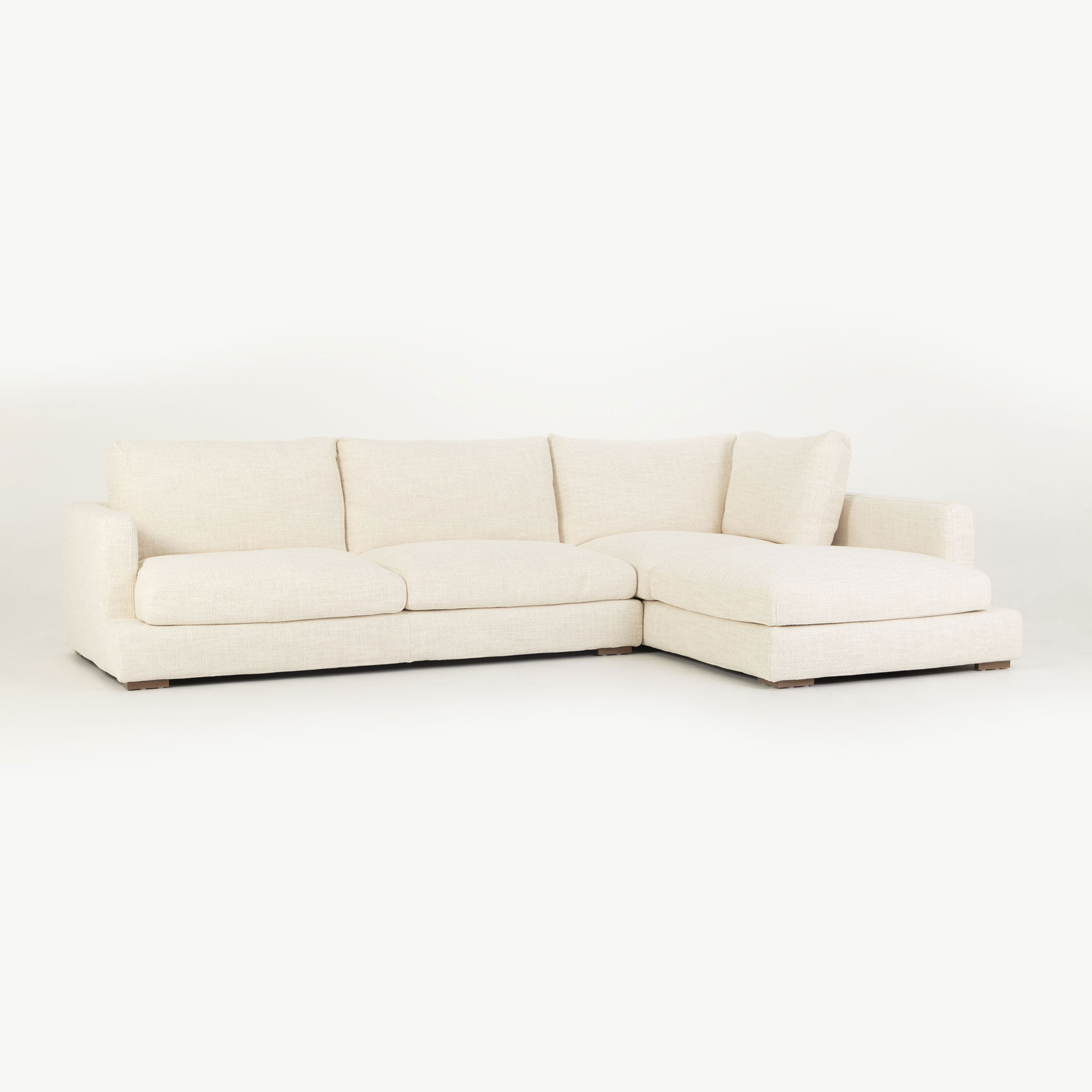 Stellar Right Hand Facing Chaise Sofa, Ivory