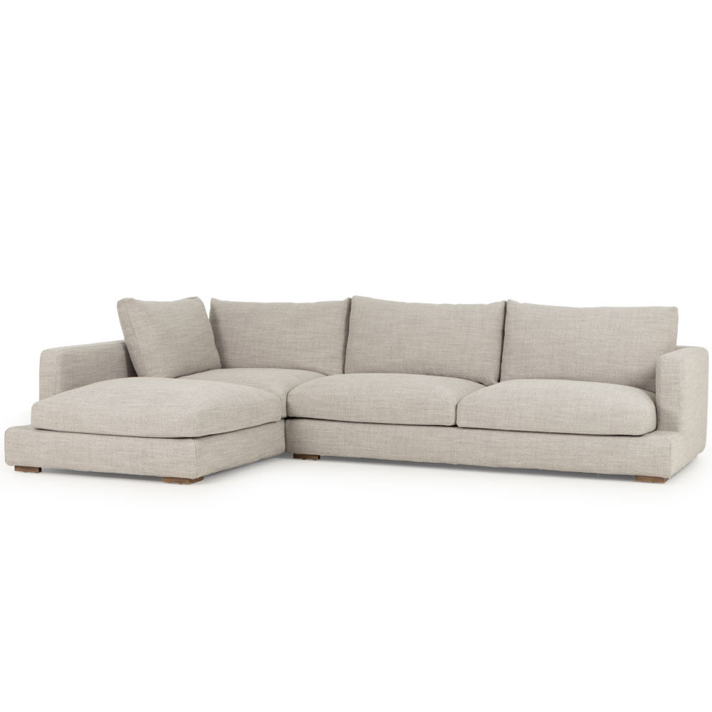 Stellar Left Hand Facing Chaise Sofa, Light Grey