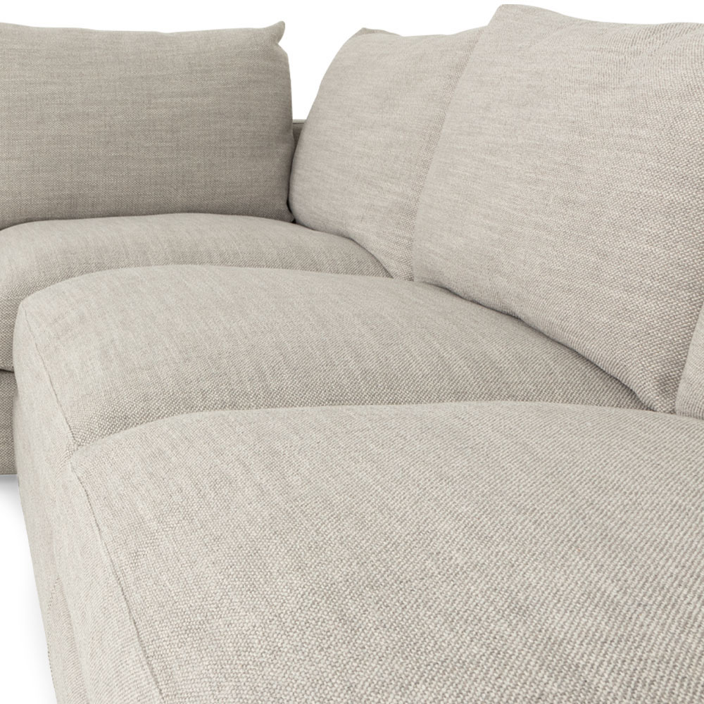 Stellar Left Hand Facing Chaise Sofa, Light Grey